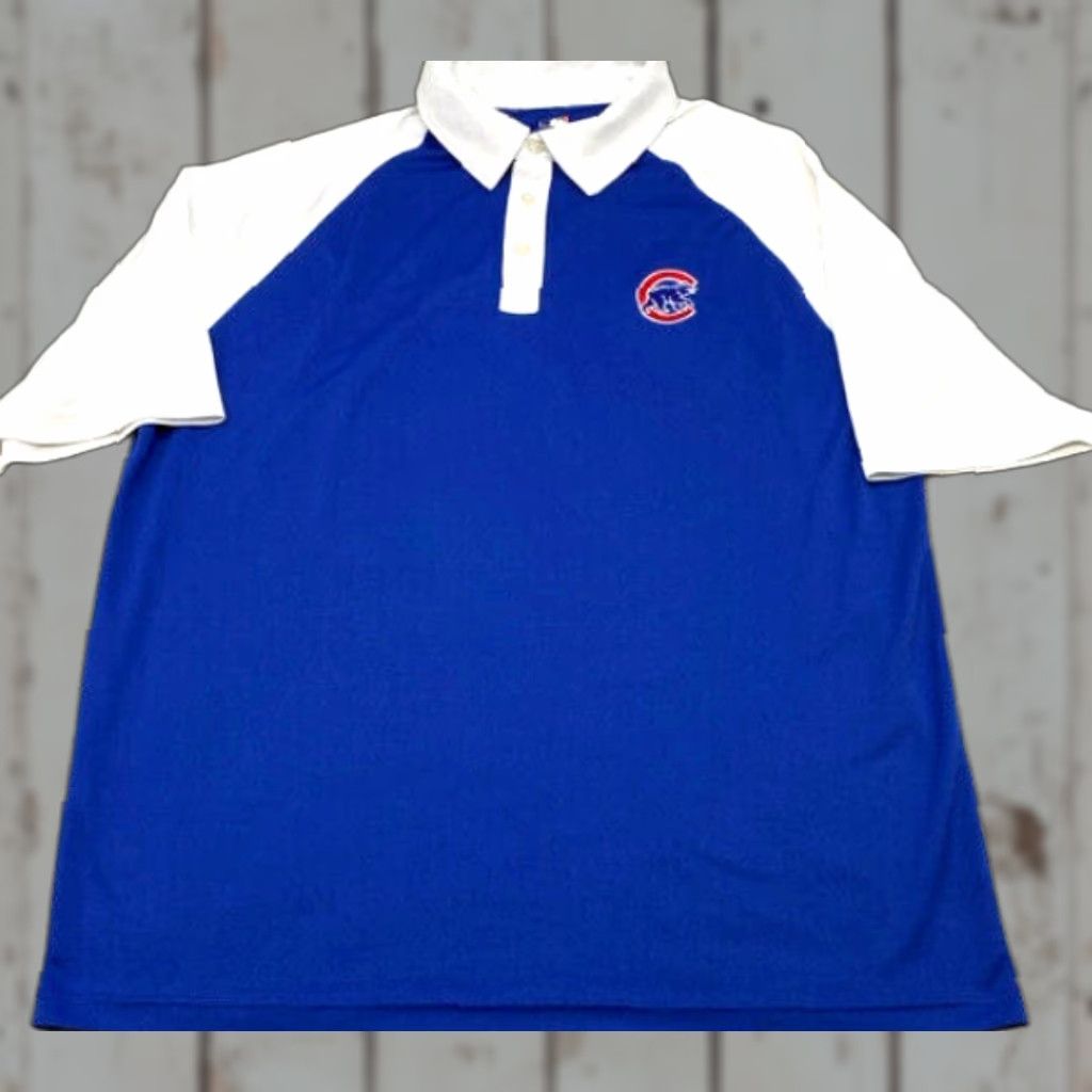 MLB MLB Polo Shirt Cubs Logo Embroidered Shirt XL Men Blue White Colorblock Short Sleeve Polo Size US XL / EU 56 / 4 - 1 Thumbnail