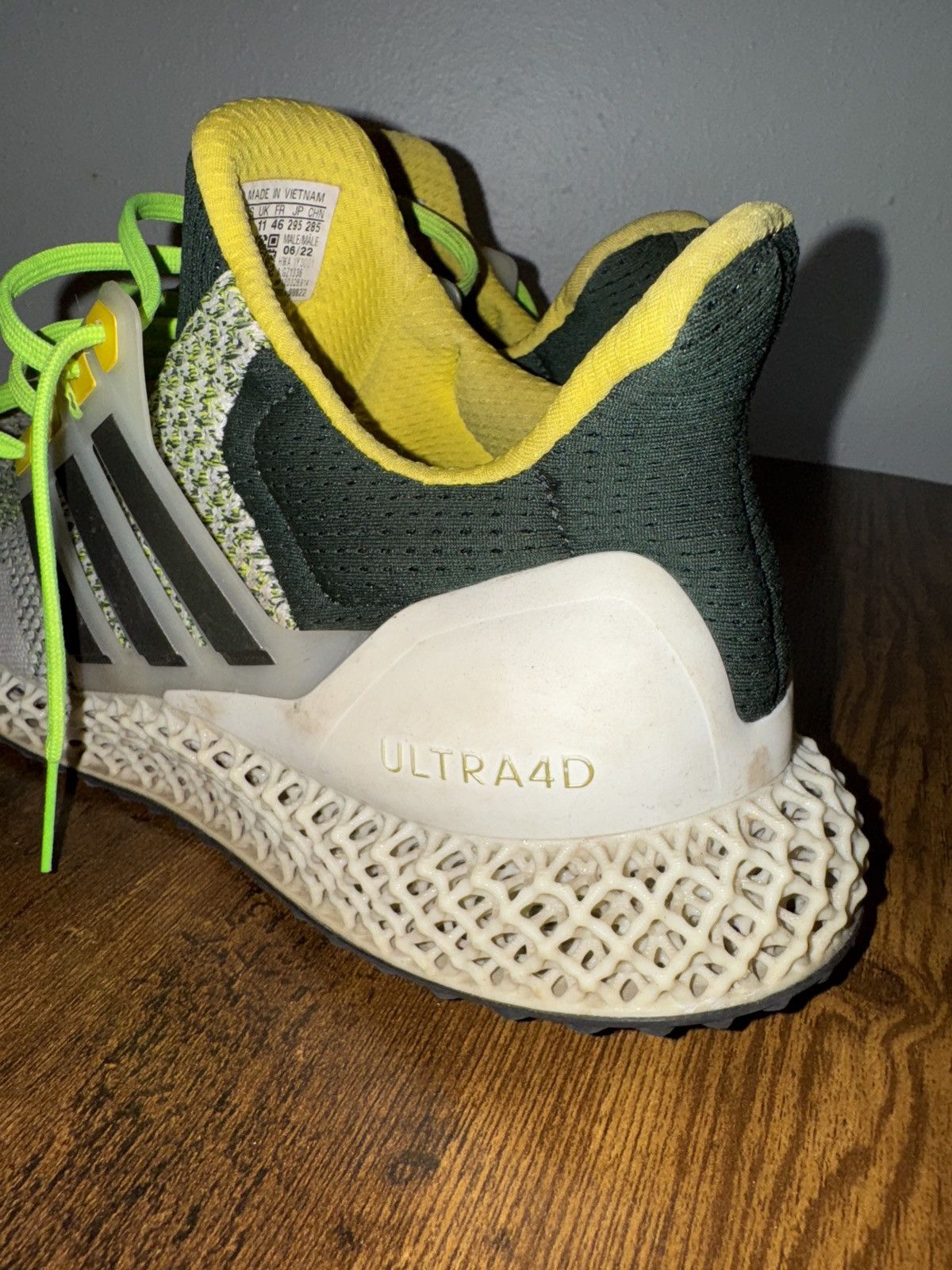 Adidas Ultra4D “Green Yellow Adiclub Exclusive” Size US 11.5 / EU 44-45 - 2 Thumbnail