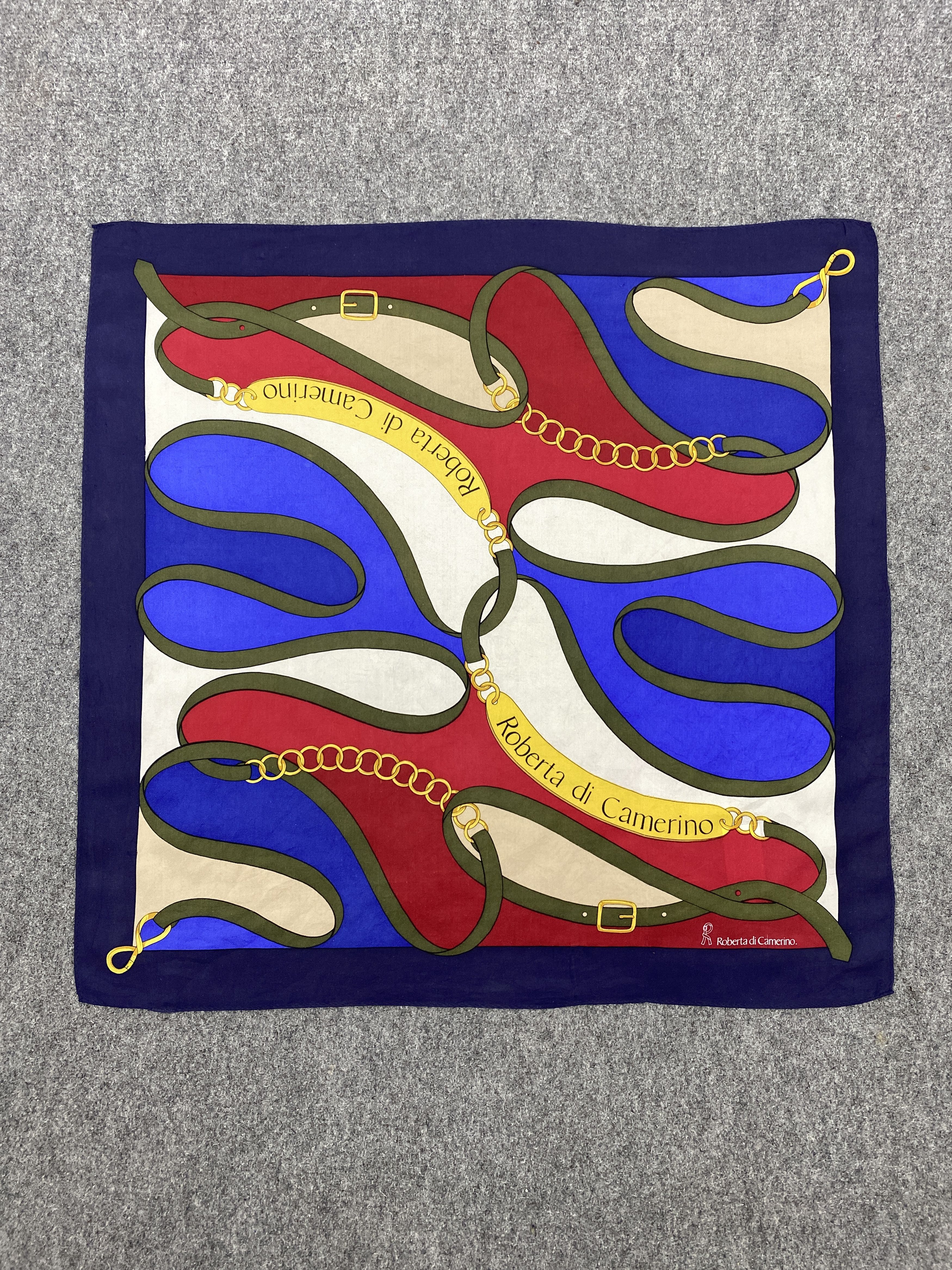 Roberta di Camerino Roberta di Camerino Art Silk Scarf Muffler Silk Shawl SN0074 Size ONE SIZE - 3 Thumbnail