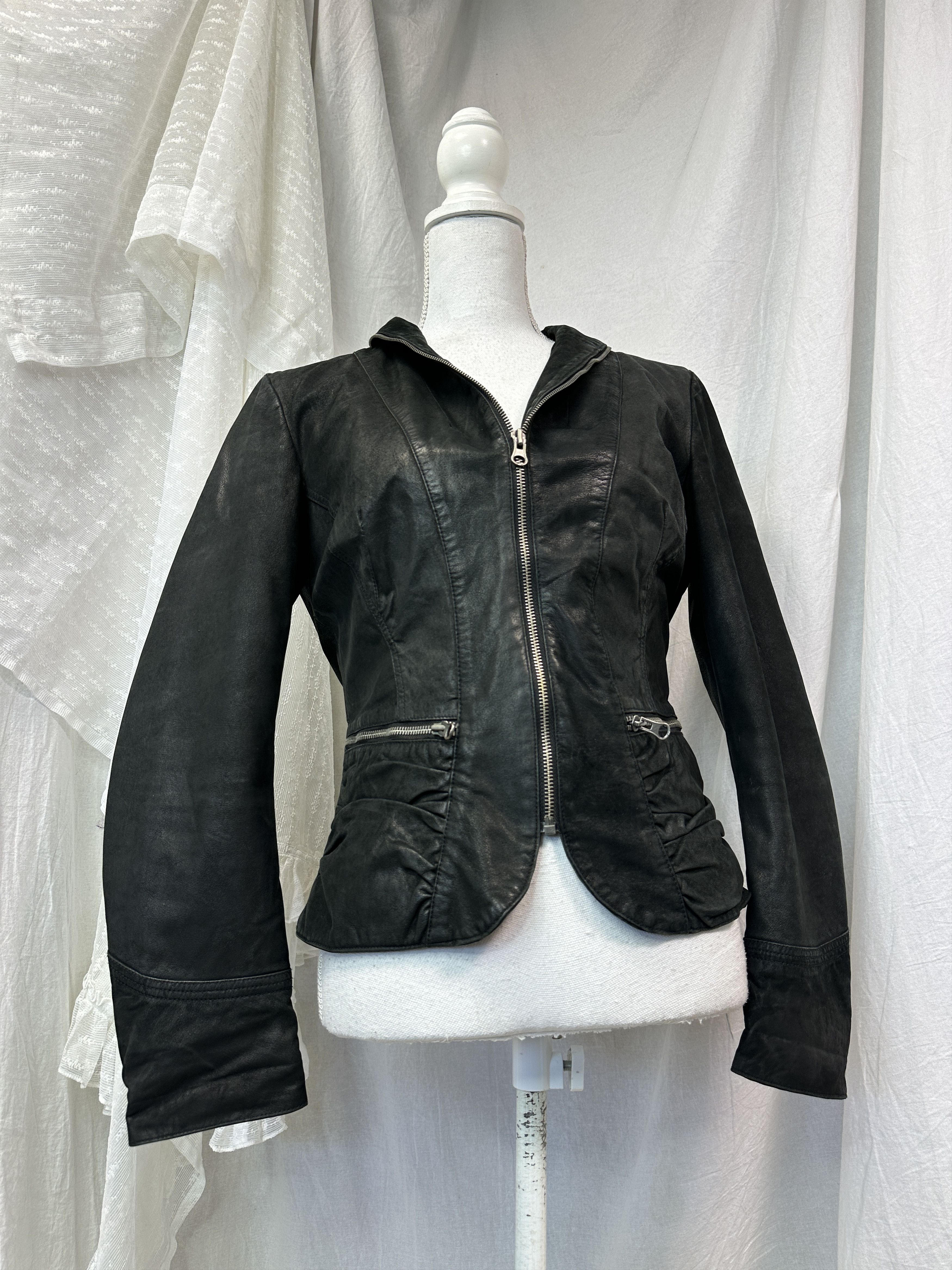 Vintage Vintage Avant Garde Leather Biker Moto Grunge Jacket 00s Size US M / EU 48-50 / 2 - 1 Thumbnail