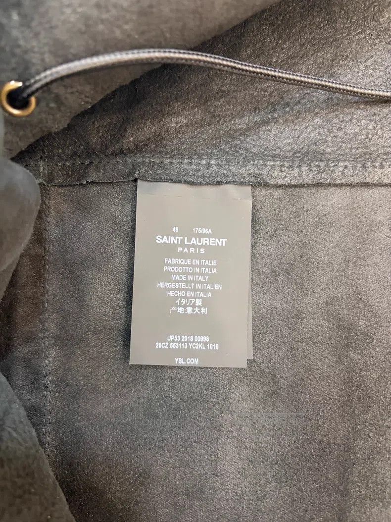 Saint Laurent Paris Saint Laurent Paris Cowhide Hooded Double-Layer Fleece Lea Size US M / EU 48-50 / 2 - 5 Thumbnail