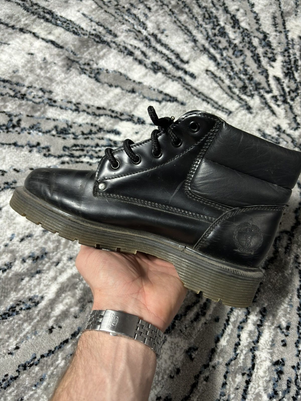 Solovair × Vintage vintage solovair combat boots derby style topquality leather Size US 6.5 / EU 39-40 - 10 Thumbnail
