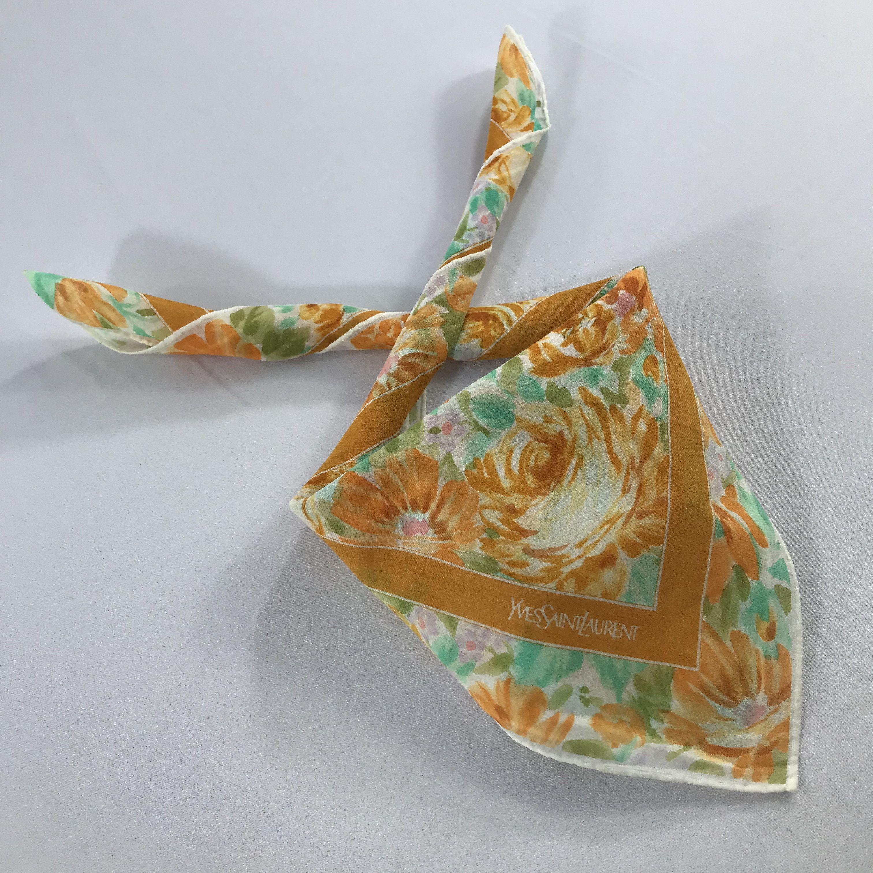 Vintage × Yves Saint Laurent Yves Saint Laurent Bandana / Handkerchief/Neckerchief -S2295 Size ONE SIZE - 4 Thumbnail
