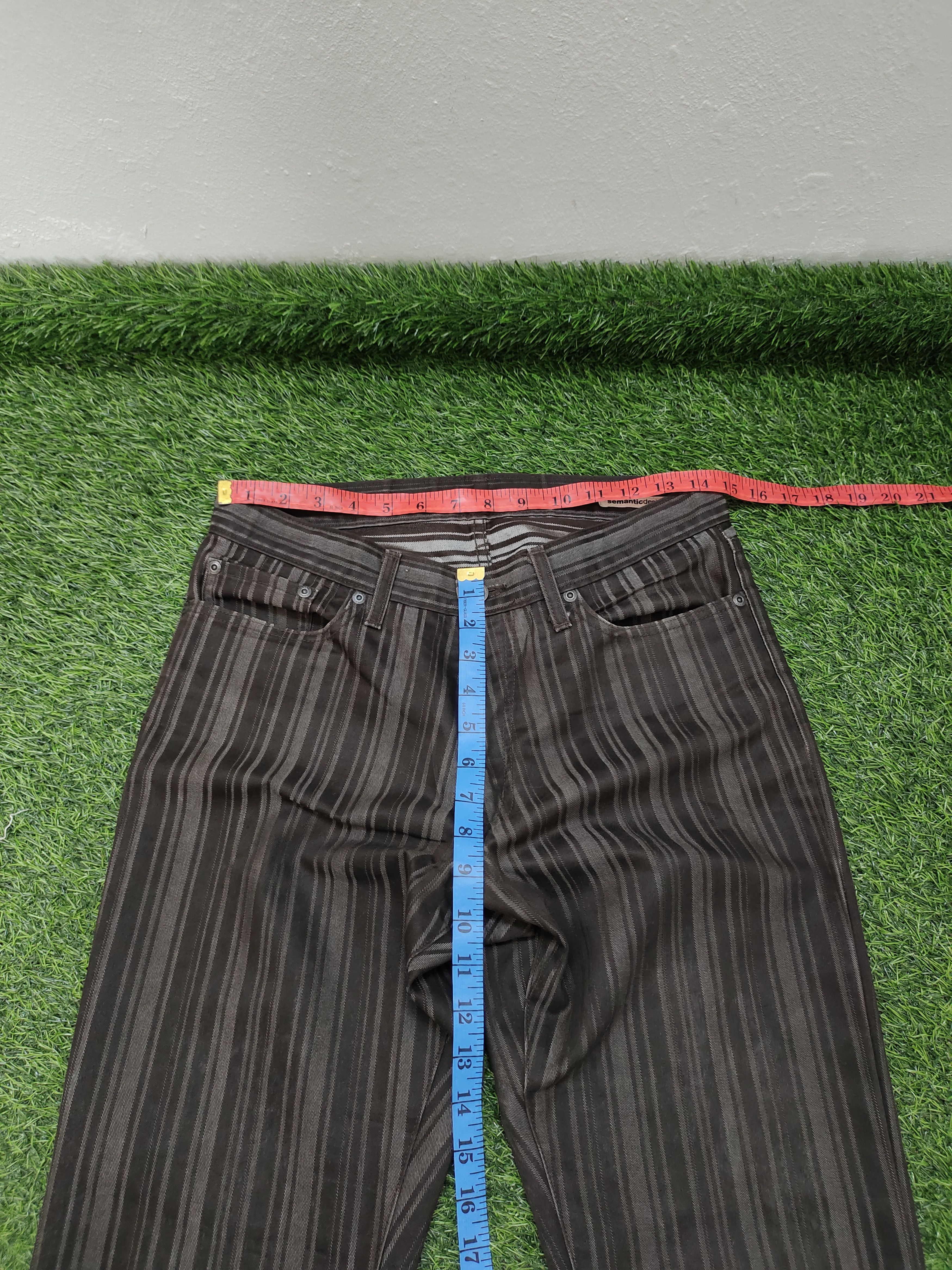 semanticdesign Flare Pants Semantic Design Japan Striped Denim Bootcut Lgb Size US 30 / EU 46 - 15 Thumbnail