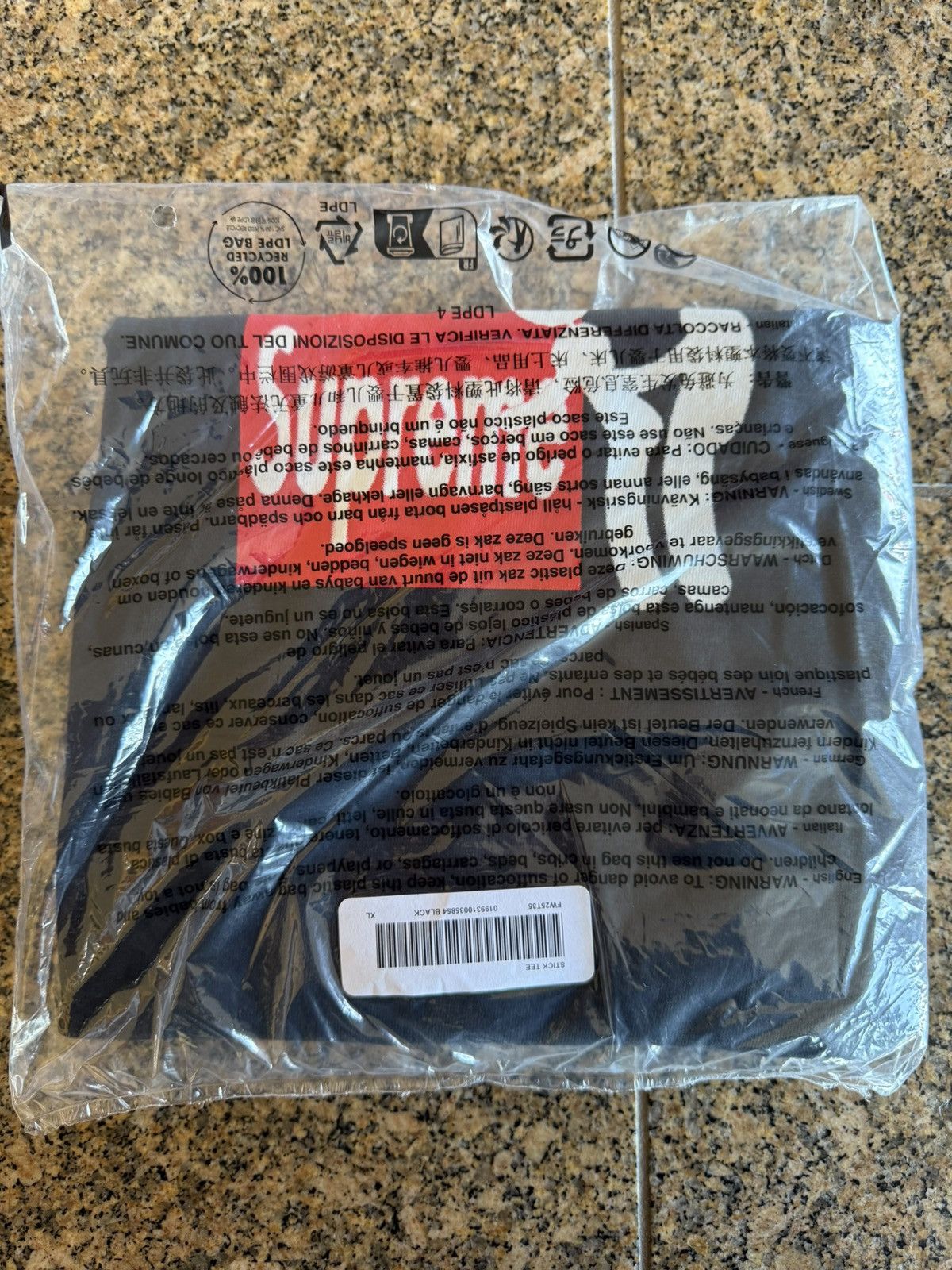 トップス Supreme stick tee Black XXL Supreme Stick Tee (FW25) - $44
