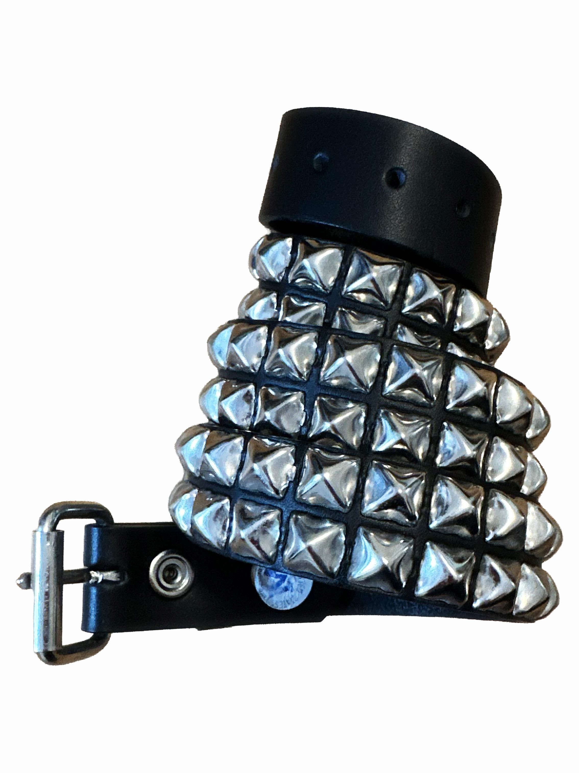 Other Black 2 Row Pyramid Stud Belt Size ONE SIZE - 1 Thumbnail