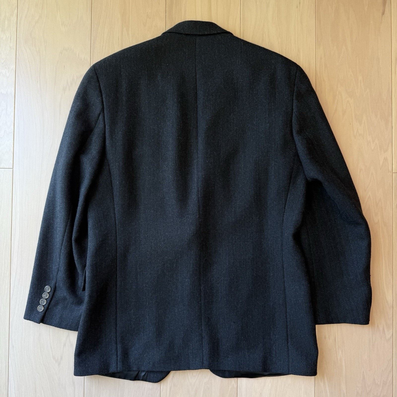 Polo Ralph Lauren × Vintage Vintage Polo University Club Blazer Medium Black Herringbone Size 42R - 10 Thumbnail