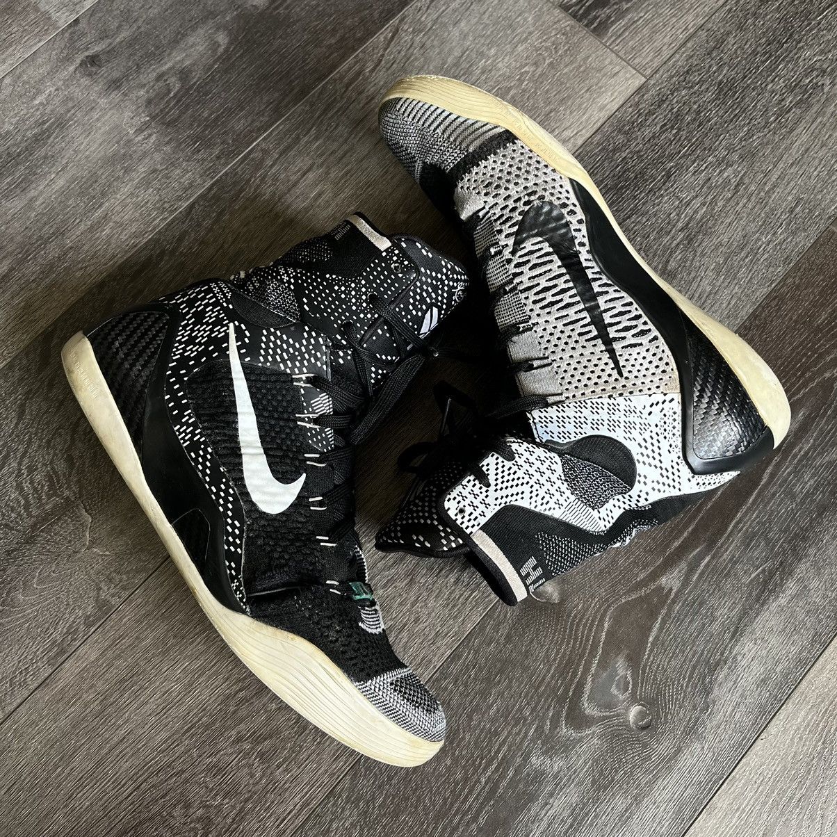 image of Kobe Mentality x Nike Kobe High 9 Ix Elite High Bhm Black History Month Shoes in Black/White (Size 