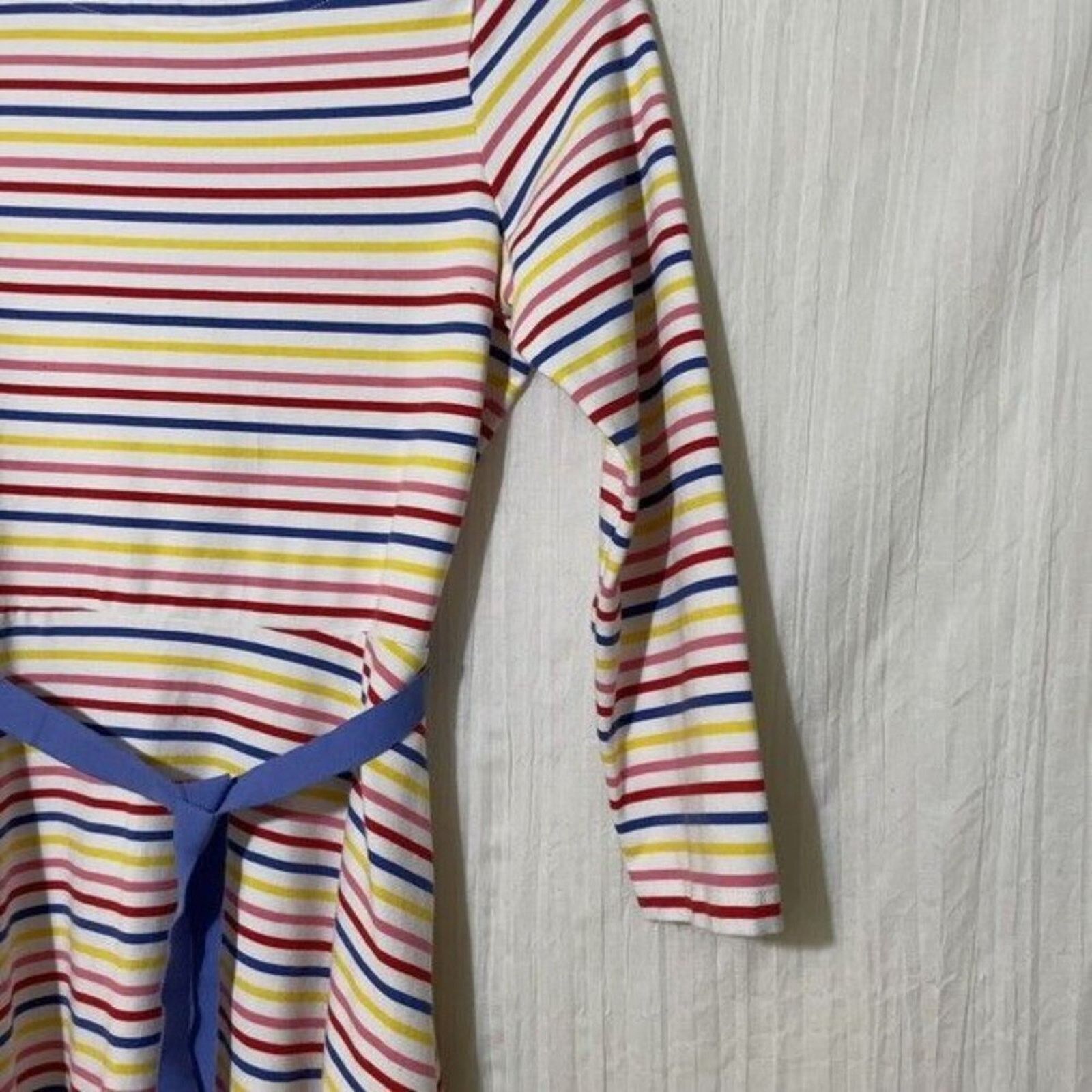 J.Crew Crewcuts Dress Girls 12 Tie Waist Colorful Stripes Size XL / US 12-14 / IT 48-50 - 5 Thumbnail