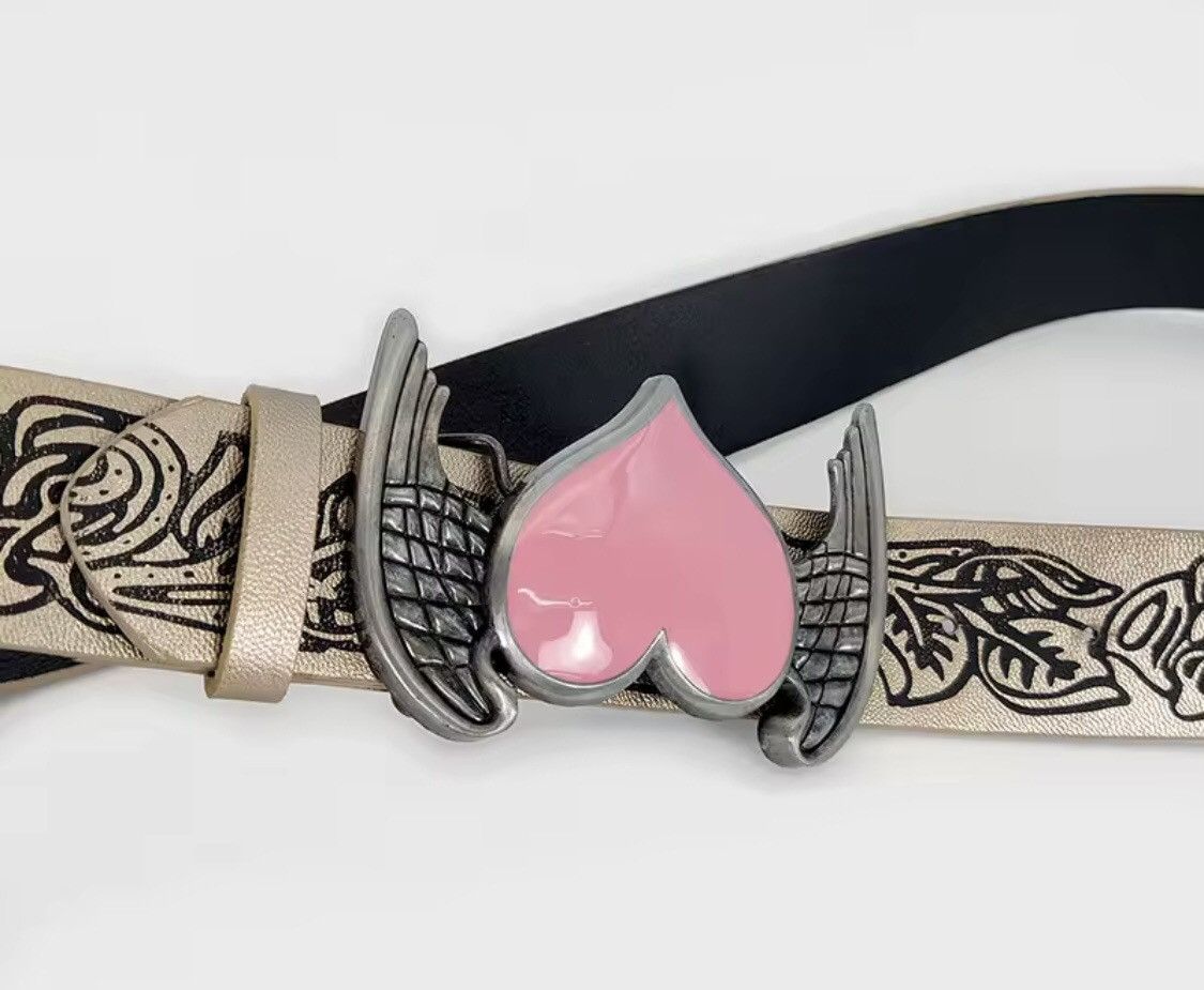 Japanese Brand Y2K Waist Belts Pants Pink Heart Size ONE SIZE - 8 Thumbnail