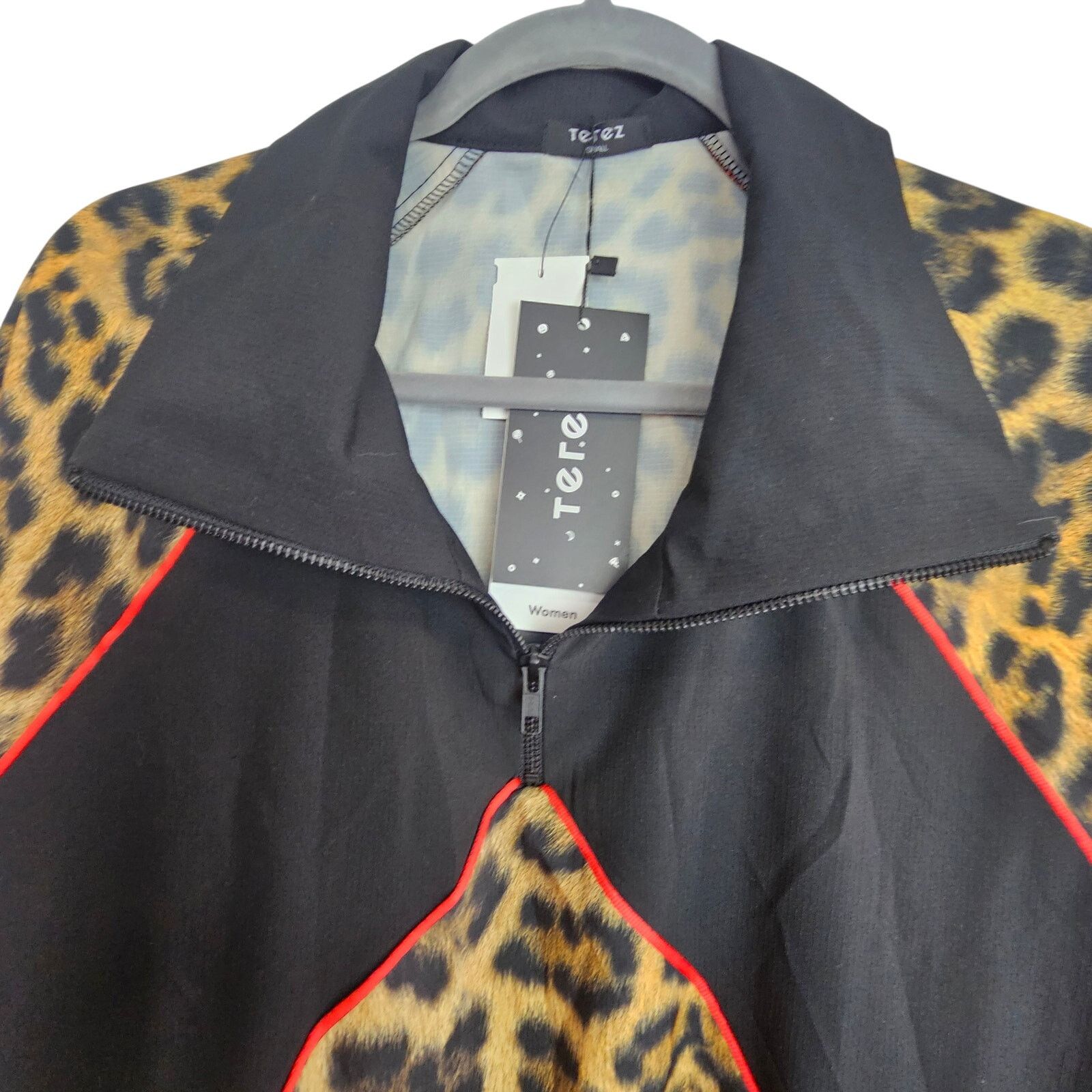 Terez Terez Womens Leopard Print 1/4 Zip Pullover Windbreaker S Size S / US 4 / IT 40 - 3 Thumbnail