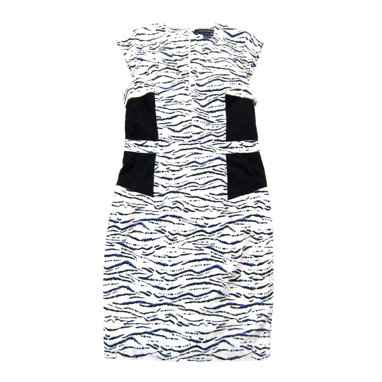 French Connection French Connection White Black Stripe Stretch Empire Waist Sheath Dress 10 Size L / US 10 / IT 46 - 2 Thumbnail