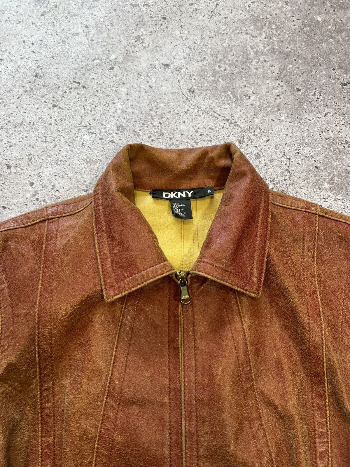 Donna Karan Nice design DKNY zipper leather biker jacket Like Hedi Size M / US 6-8 / IT 42-44 - 6 Thumbnail
