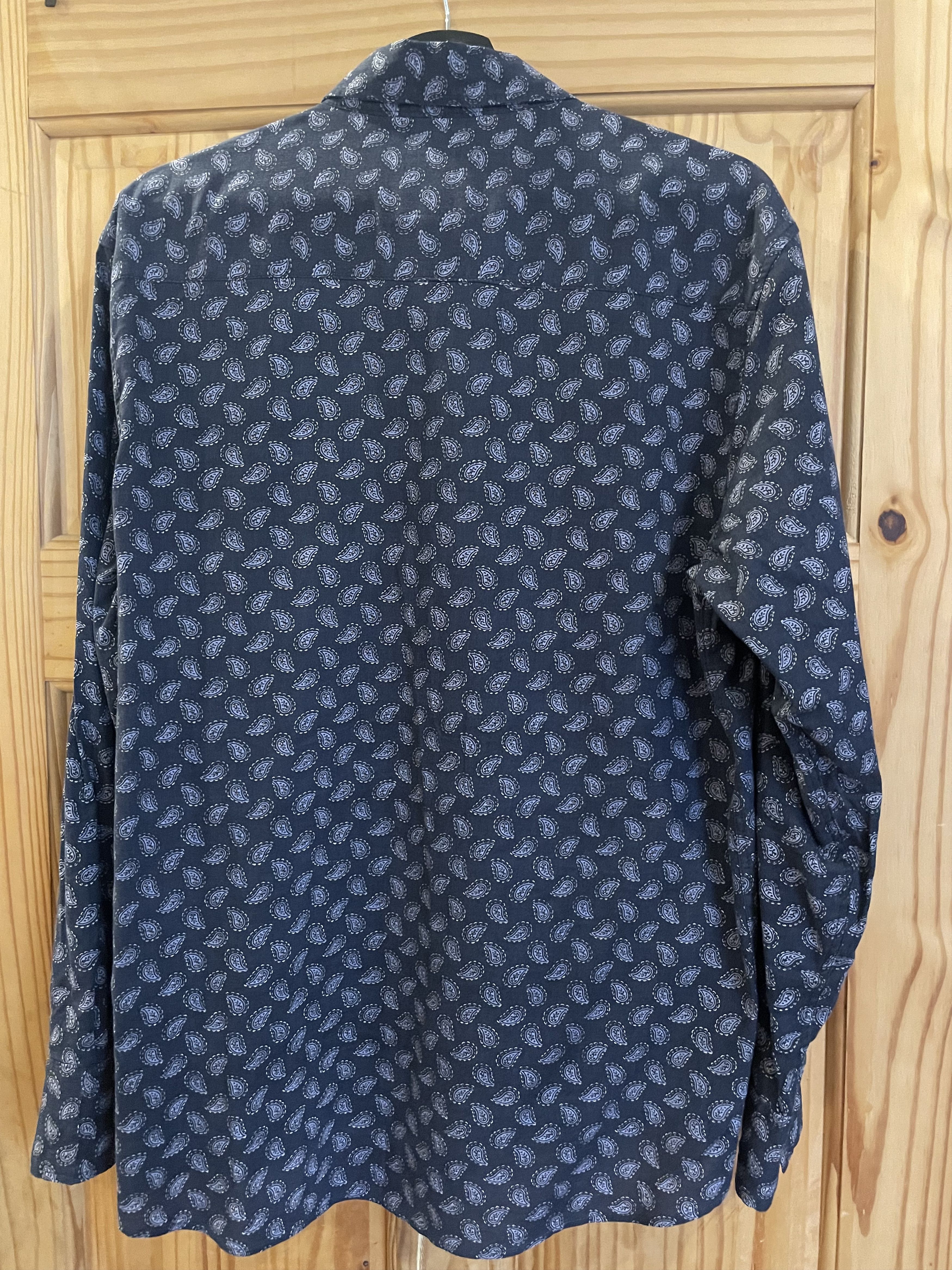 Roar Roar paisley-print navy button-down men's shirt Size US L / EU 52-54 / 3 - 6 Thumbnail