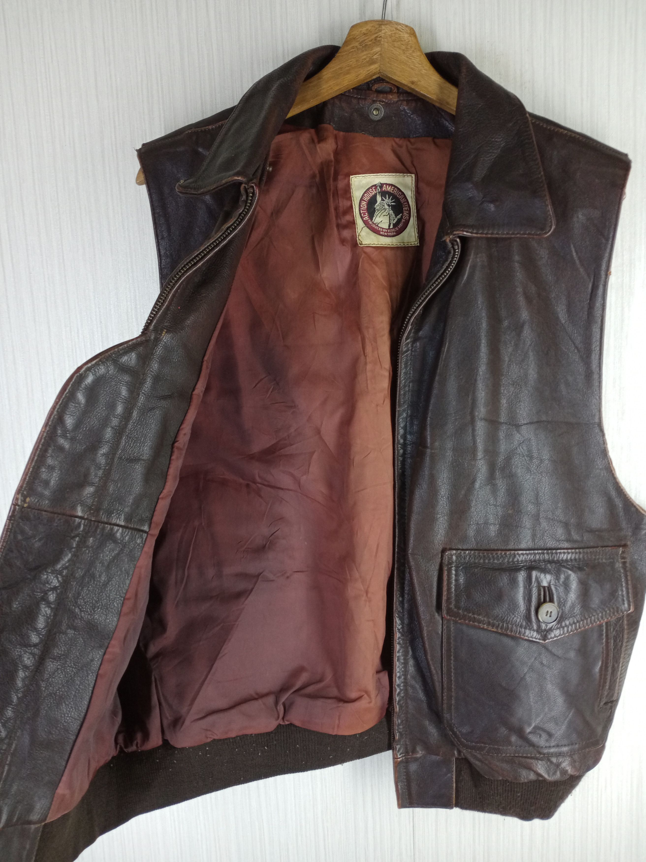 Japanese Brand RARE VINTAGE ELSACE MENS NEW YORK LEATHER VEST Size US M / EU 48-50 / 2 - 2 Thumbnail