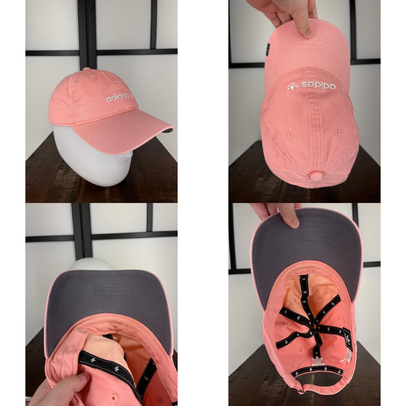 Adidas Adidas Womens Hat One Size Pink Embroidered 3 Stripes Cotton Strap Back Size ONE SIZE - 8 Thumbnail