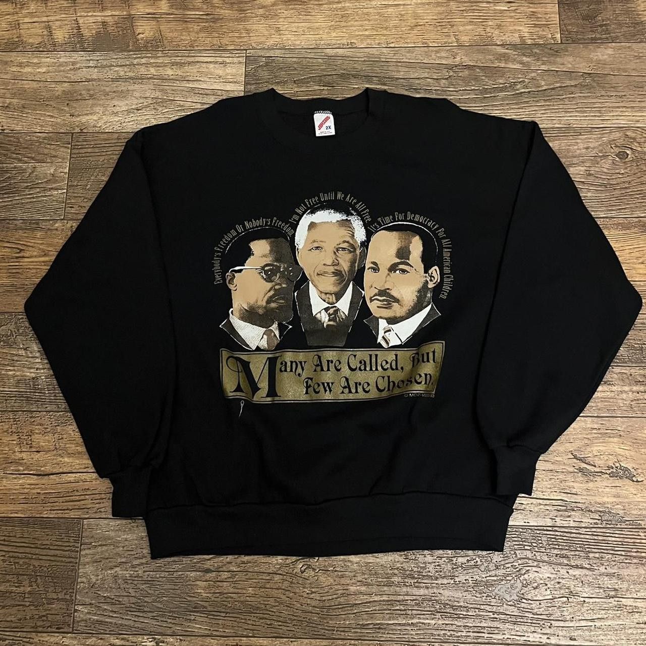 Jerzees Vintage 90’s Malcom X, Mandela, and MLK Sweater Size US XXL / EU 58 / 5 - 1 Thumbnail