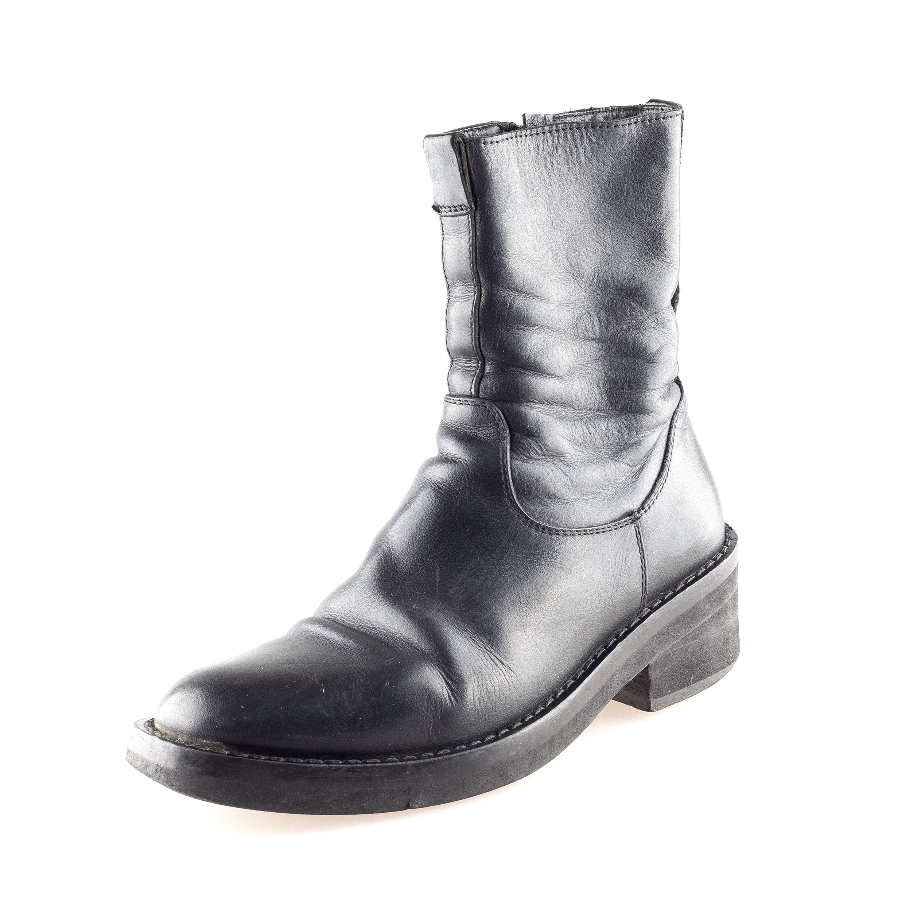 Ann Demeulemeester Ann Demeulemeester Convertible Black Leather Boots (37,5 EU) Size US 6.5 / IT 36.5 - 6 Thumbnail