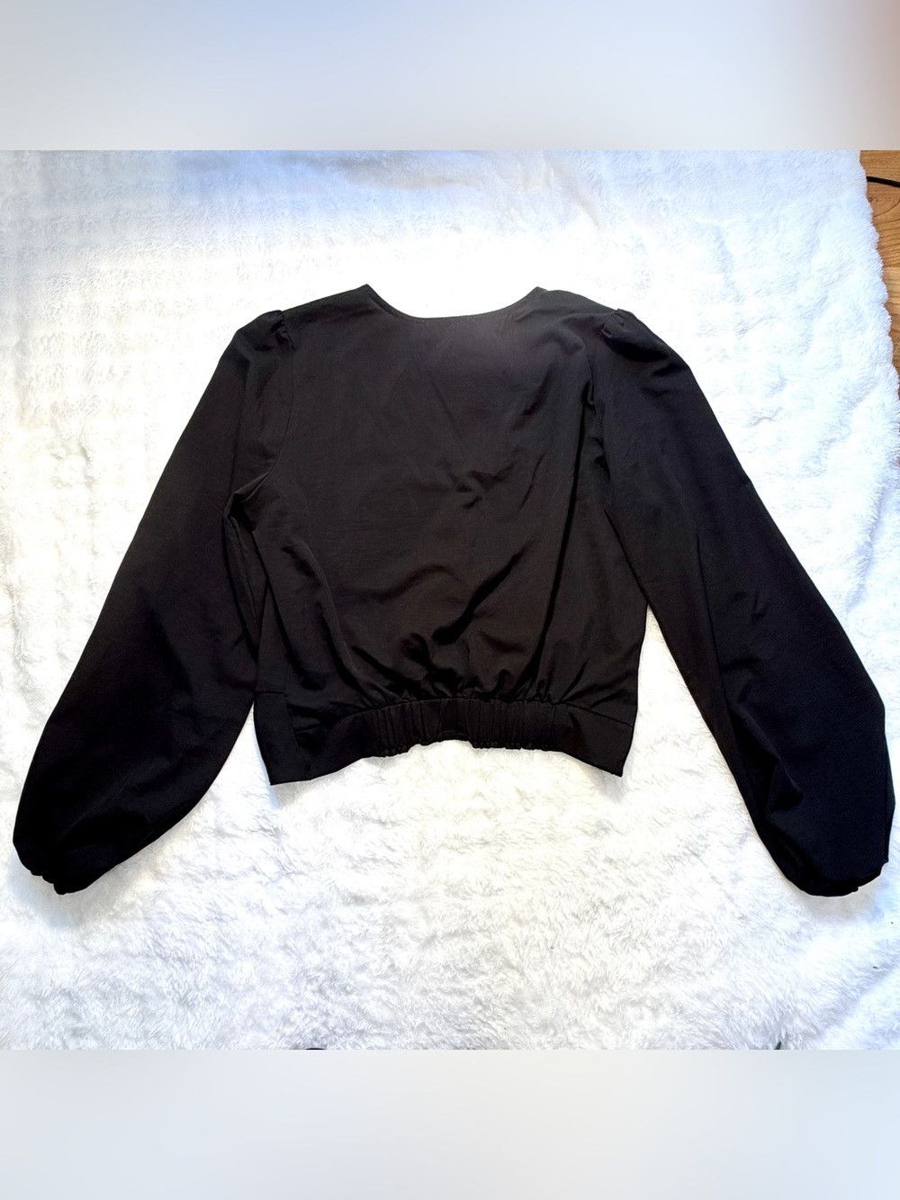 Lulus Twisty Business Black Twist-Front Long Sleeve V-Neck Top Size L / US 10 / IT 46 - 14 Thumbnail