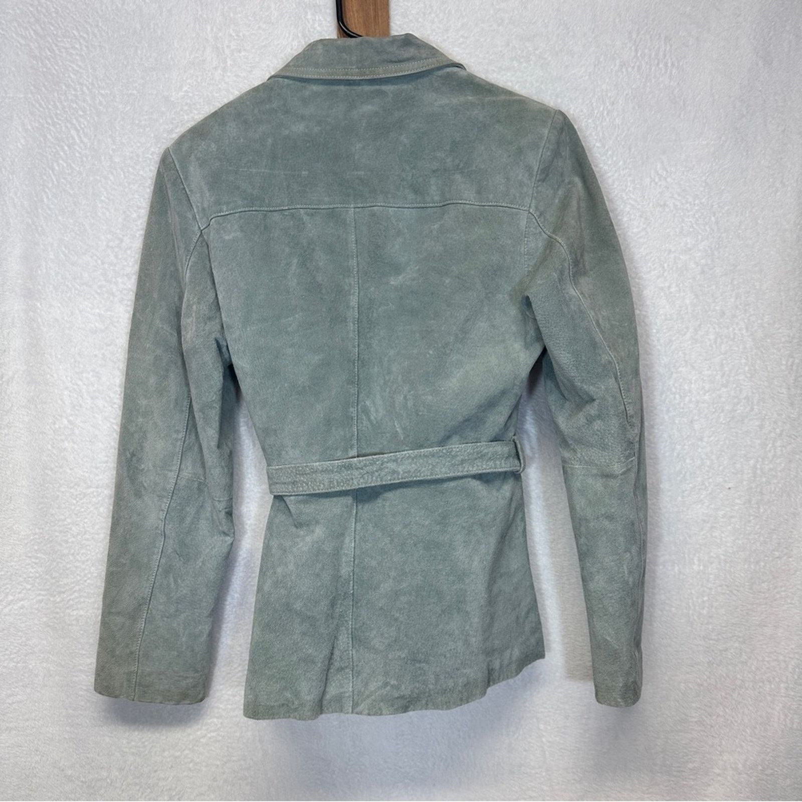 Wilsons Leather Wilsons Leather Light Green Long Sleeve Button Jacket Sz M Size M / US 6-8 / IT 42-44 - 4 Thumbnail