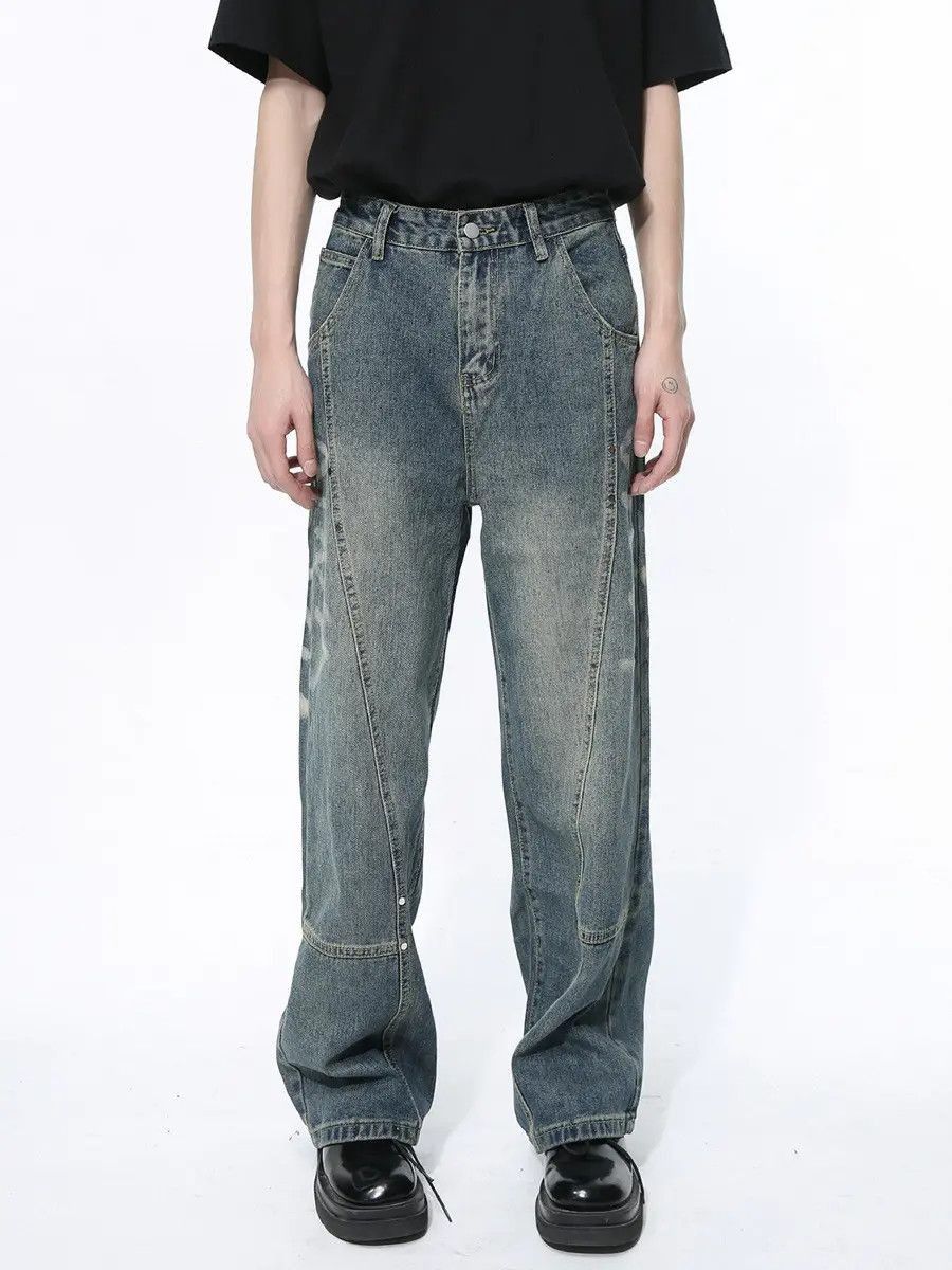 Japanese Brand Retro loose hip-hop straight leg jeans Size US 32 / EU 48 - 5 Thumbnail