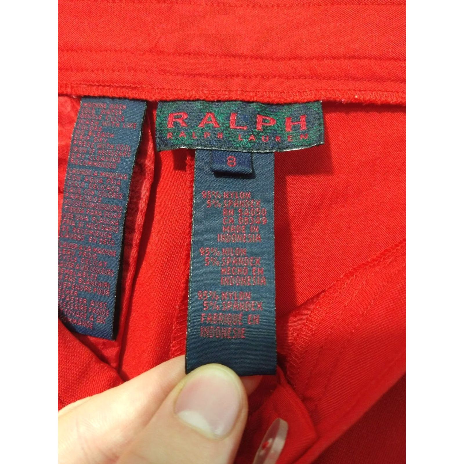 Ralph Lauren Ralph Lauren Pants Womens 8 Red Flared Leg Mid Rise Stretch Trouser Dress Pants City Preppy Mens Womens Girls Size 30" / US 8 / IT 44 - 7 Thumbnail
