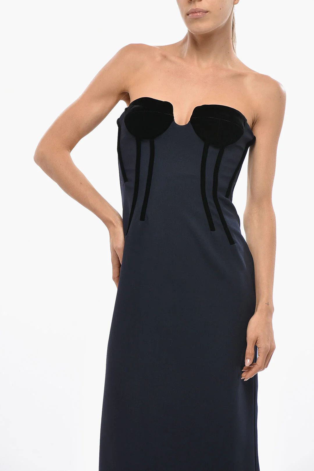 Max Mara og1mm0426 Midi Sheath Dress in Blue Size XS / US 0-2 / IT 36-38 - 4 Thumbnail