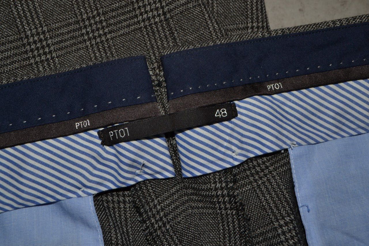 PT Torino PT01 Pantaloni Torino Pants Gray Glen Plaid Slim Fit Size 48 Size US 31 - 10 Thumbnail