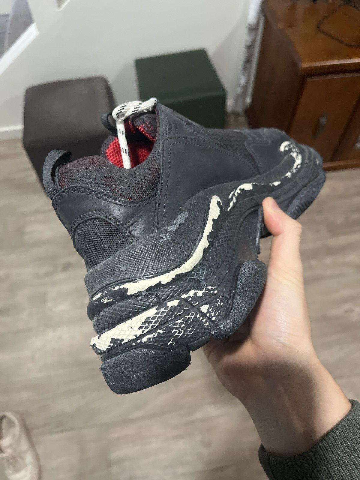 Balenciaga Balenciaga triple S size 42 black/red Size US 9 / EU 42 - 7 Thumbnail