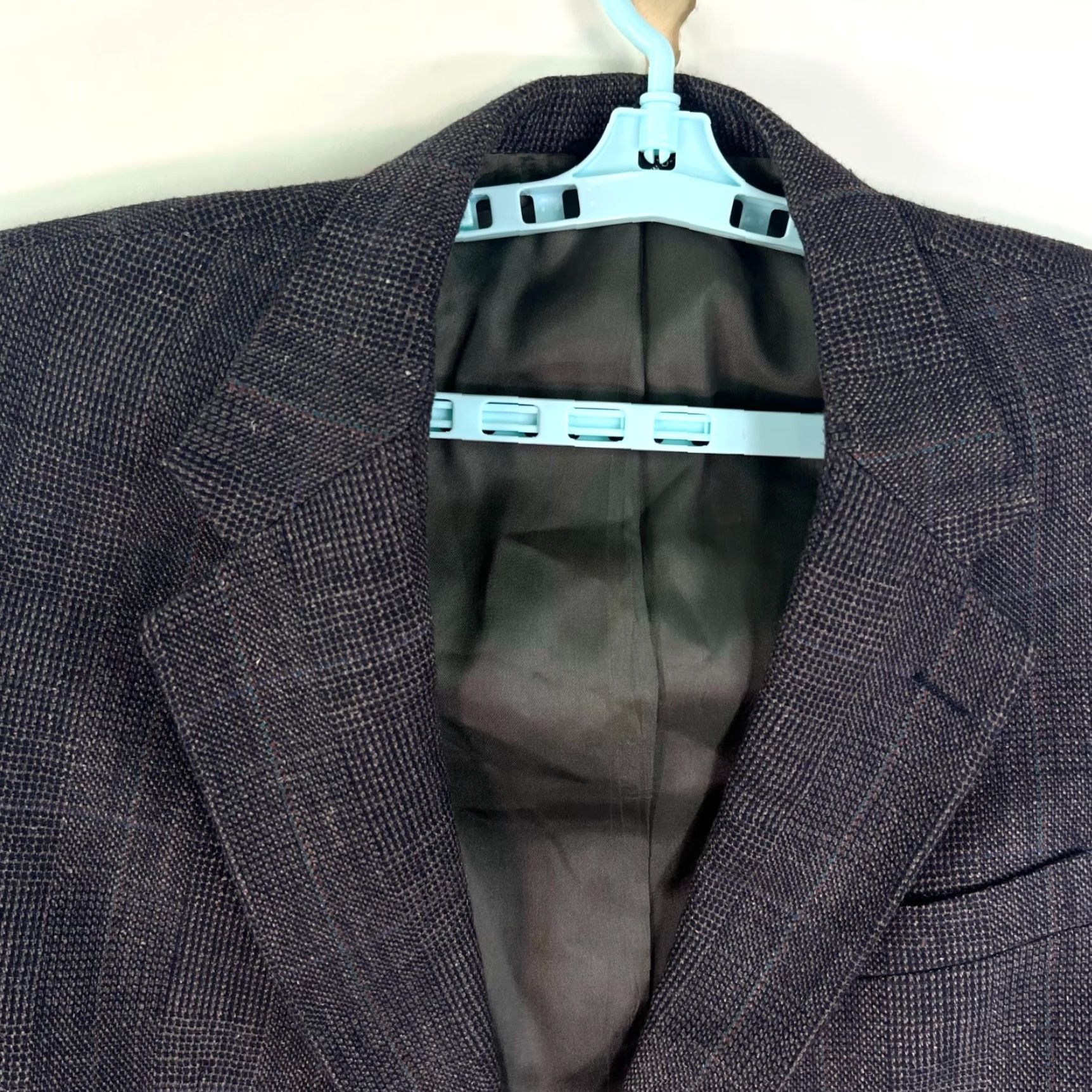 Vintage Botany 500 Dark Gray Classic Fit Wool Sport Coat Suit Jacket Blazer 44R Size 44R - 2 Thumbnail