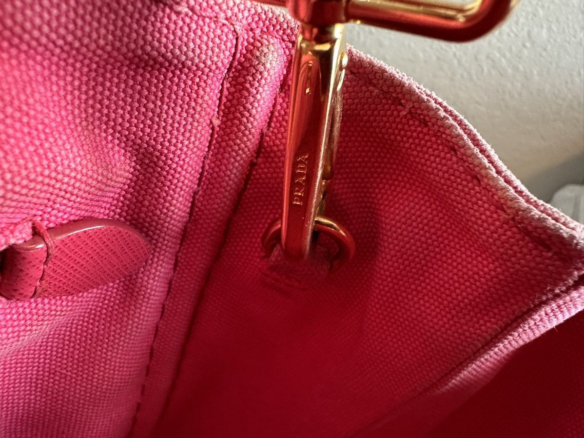 Prada Pink Prada Canapa Tote With Strap Size ONE SIZE - 22 Thumbnail