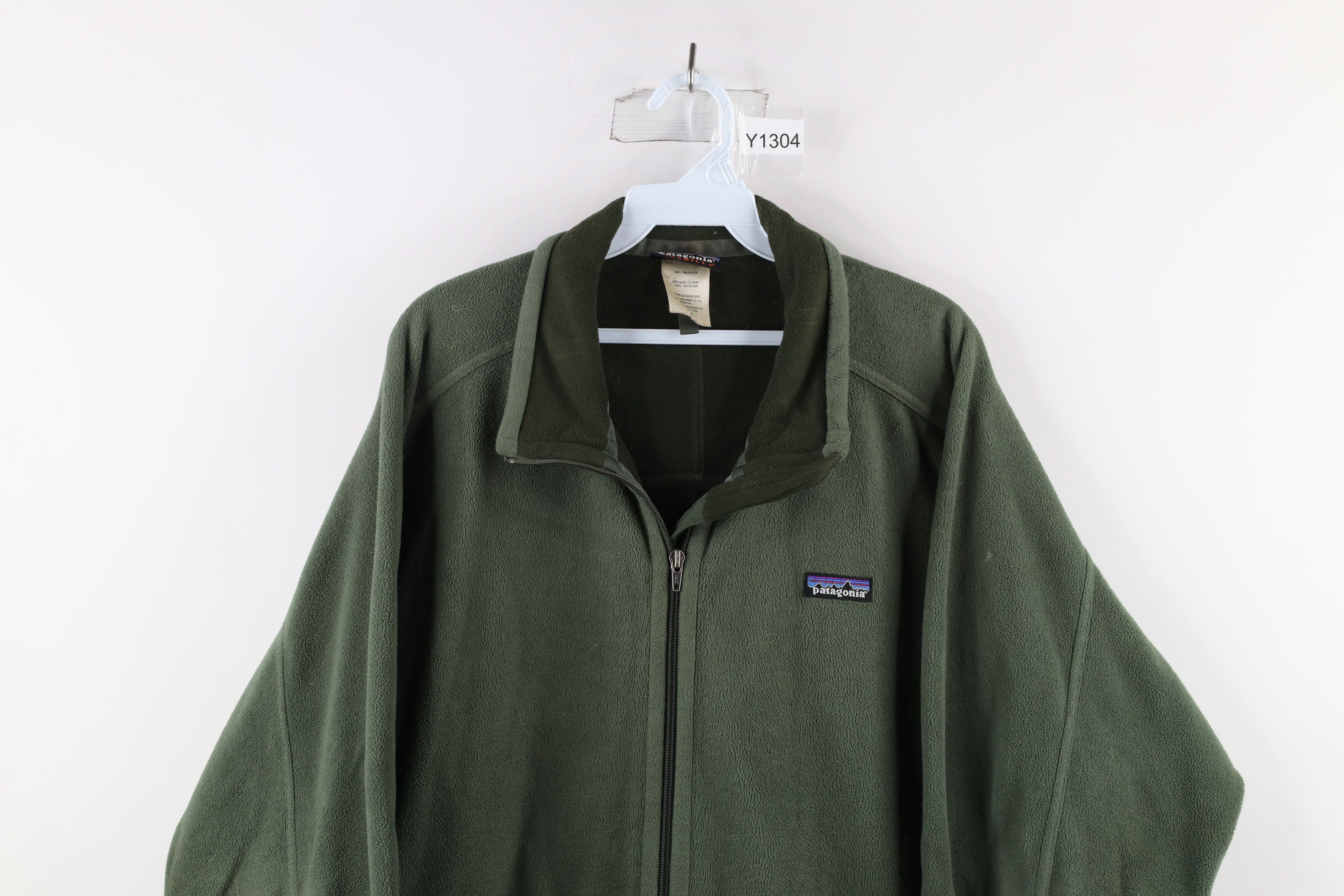 Patagonia Vintage Patagonia Synchilla Spell Out Fleece Jacket Green Size US L / EU 52-54 / 3 - 2 Thumbnail