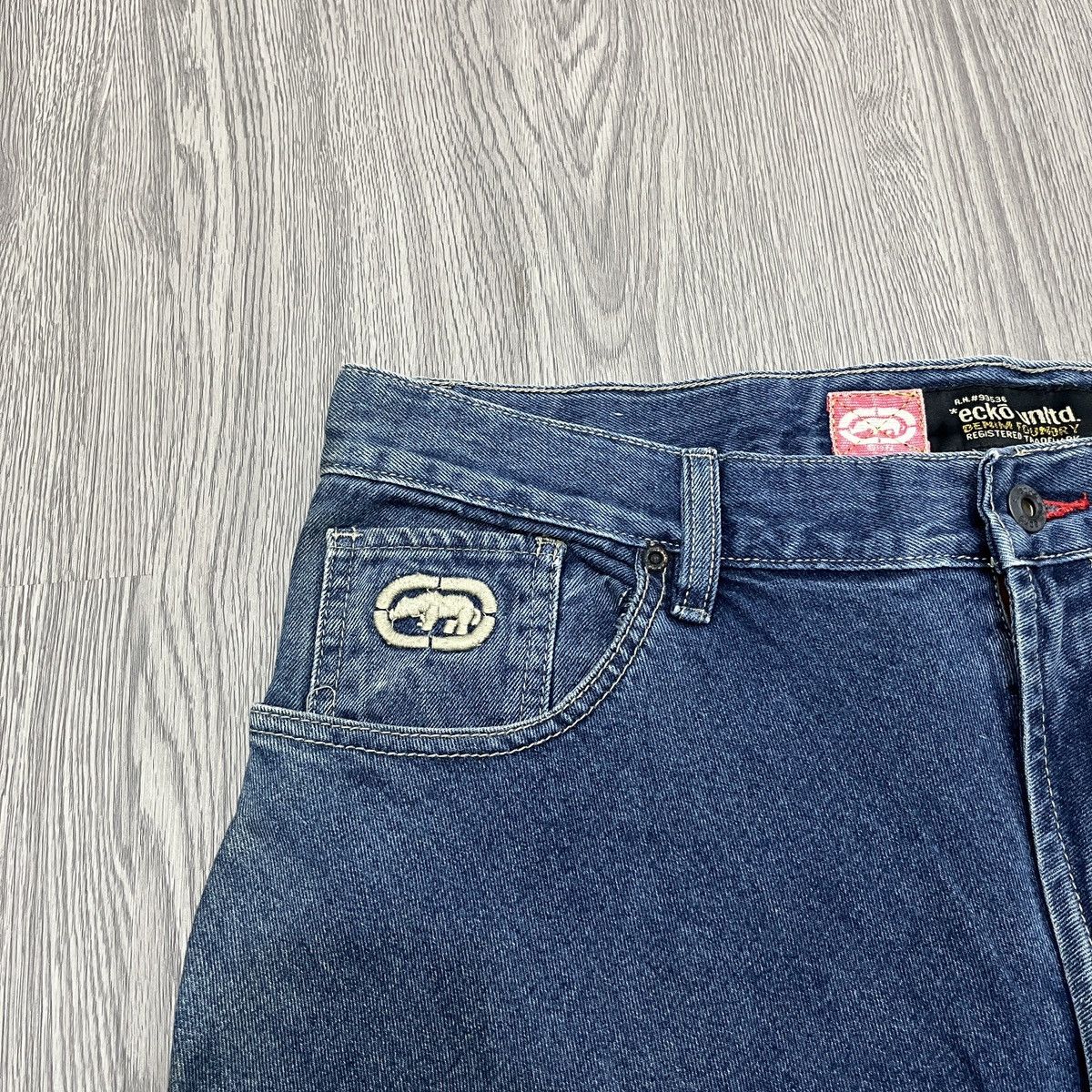 Ecko Unltd. Baggy Jeans Ecko Unltd Big Rhino Logo Denim 🟥 Size US 34 / EU 50 - 8 Thumbnail