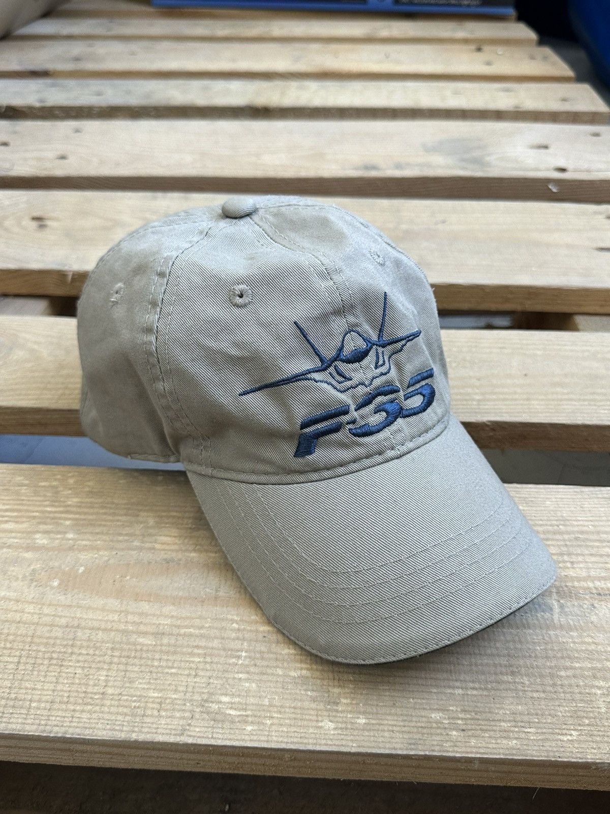 Vintage Vintage F35 Fighter Jet Khaki Cap Size ONE SIZE - 1 Thumbnail