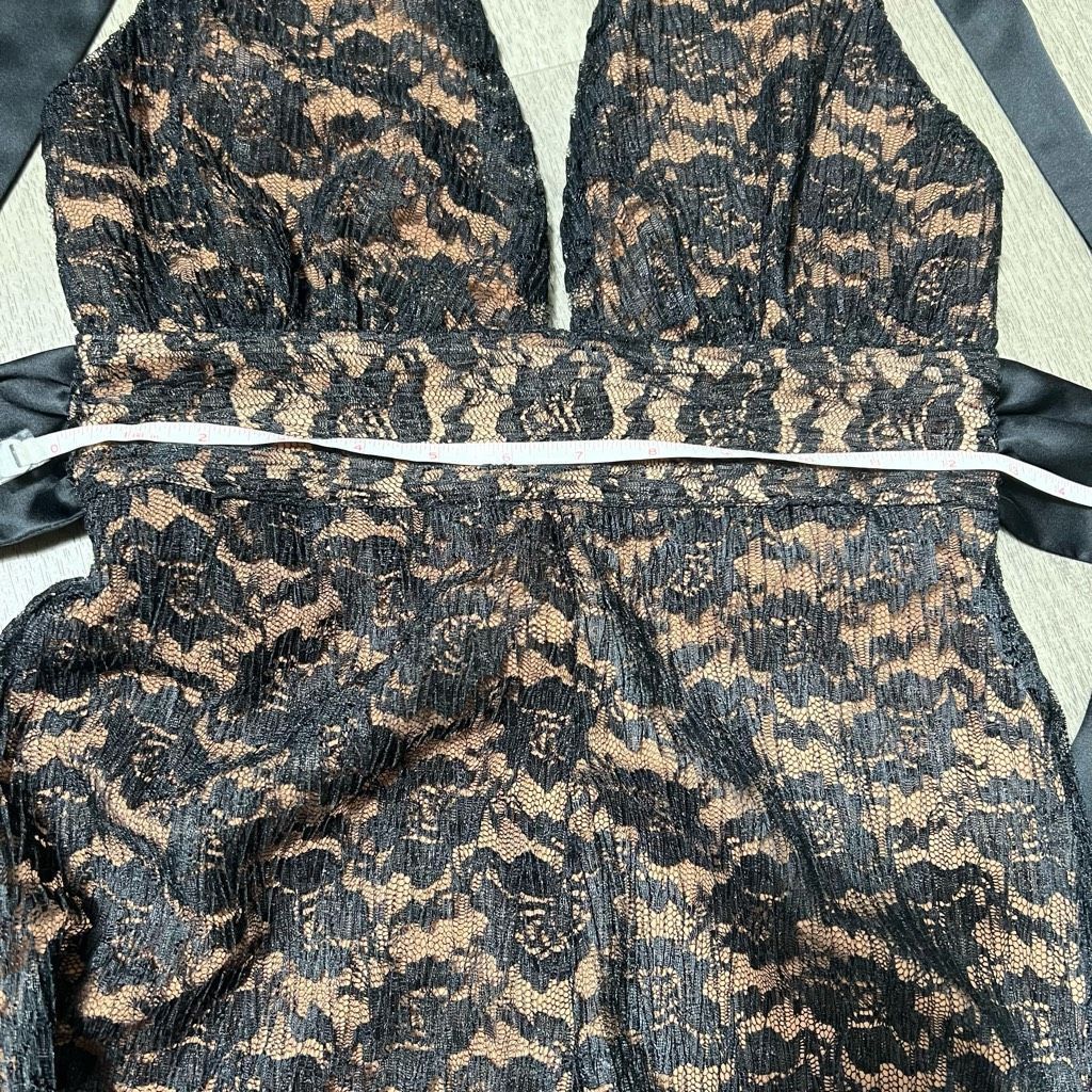 Other MAJORELLE x Revolve Salinas Black Lace Overlay Halter Jumpsu Size 26" / US 2 / IT 38 - 12 Thumbnail