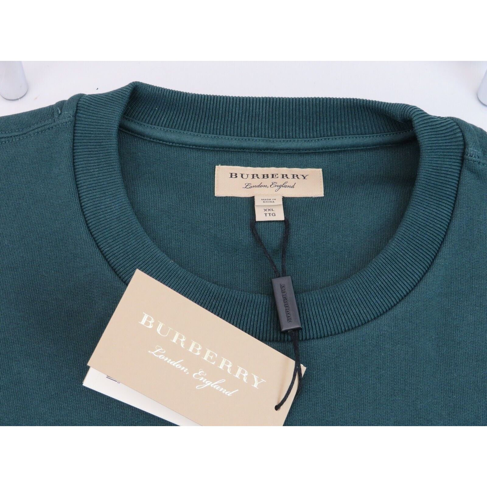Burberry REYLIEGH GREEN COTTON WHITE KNIGHT LOGO PULLOVER SWEATER XXL Size US XXL / EU 58 / 5 - 9 Thumbnail