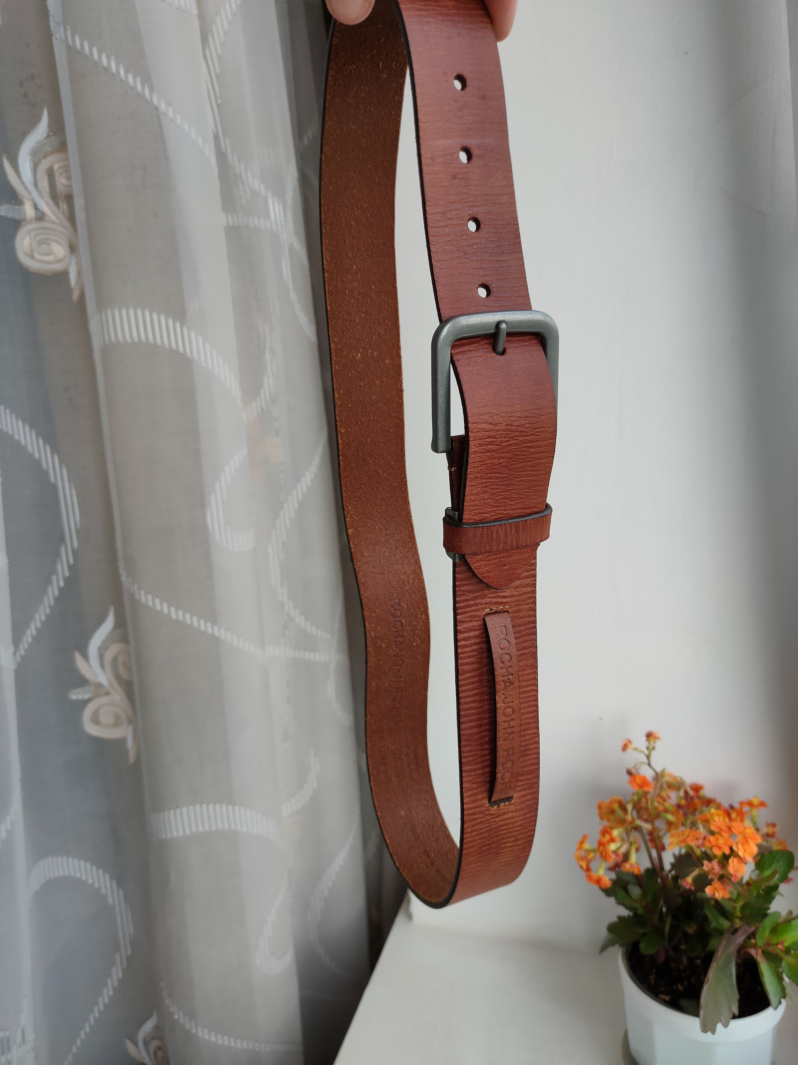 Genuine Leather Rocha John Rocha Leather Belt RJR Genuine Leather Belt Size ONE SIZE - 7 Thumbnail