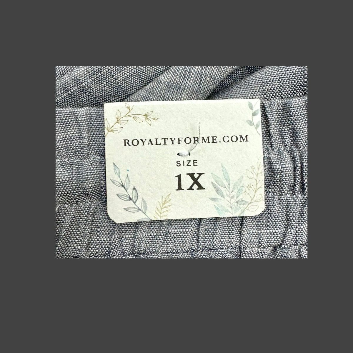 Other Royalty For Me Women’s Grey Linen Button Hem Pants Sz 1X Size 33" - 10 Thumbnail