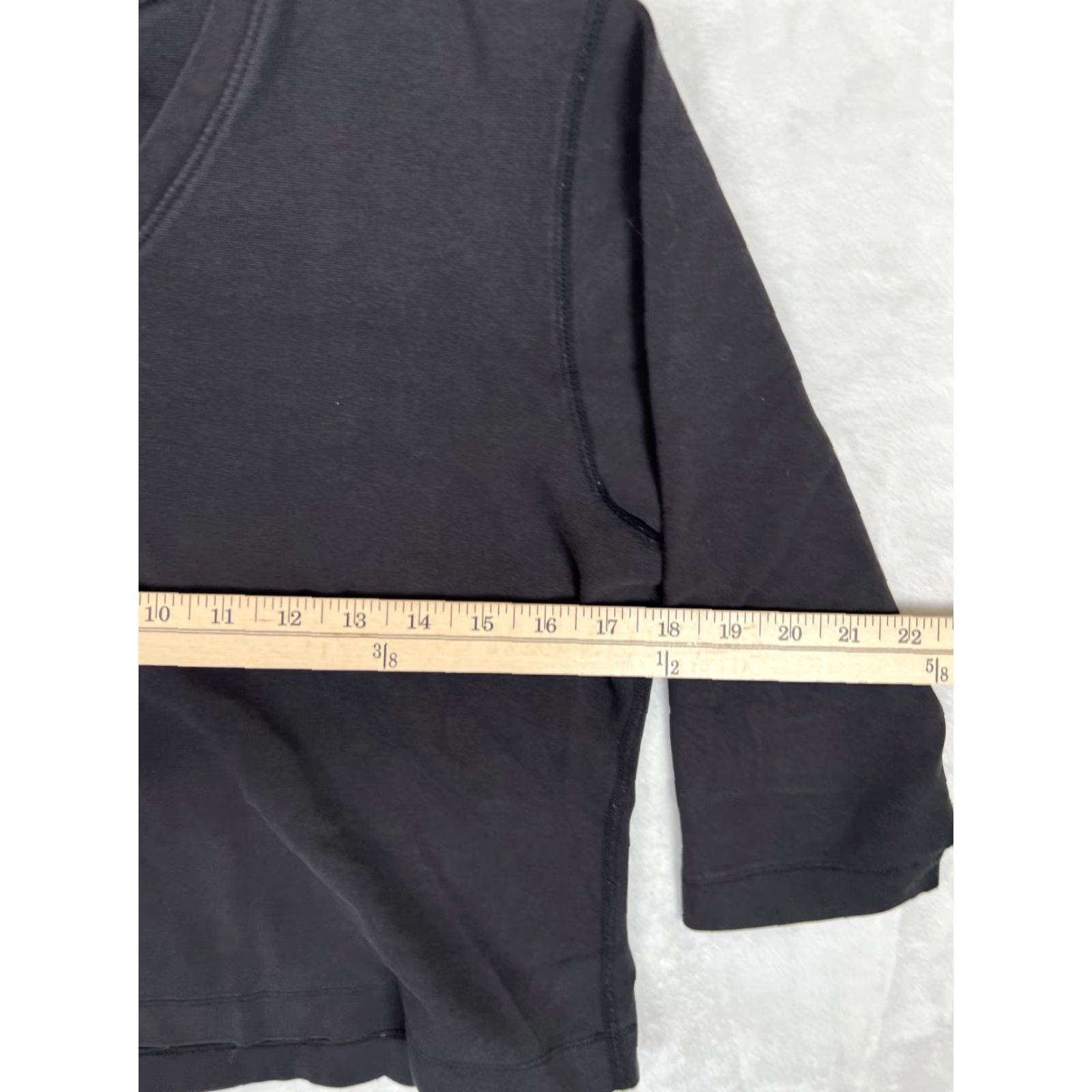 Mossimo Mossimo T-Shirt Womens XL Black 3/4 Sleeve V-Neck Stretch Jersey Pullover Casual Basic Size XL / US 12-14 / IT 48-50 - 4 Thumbnail
