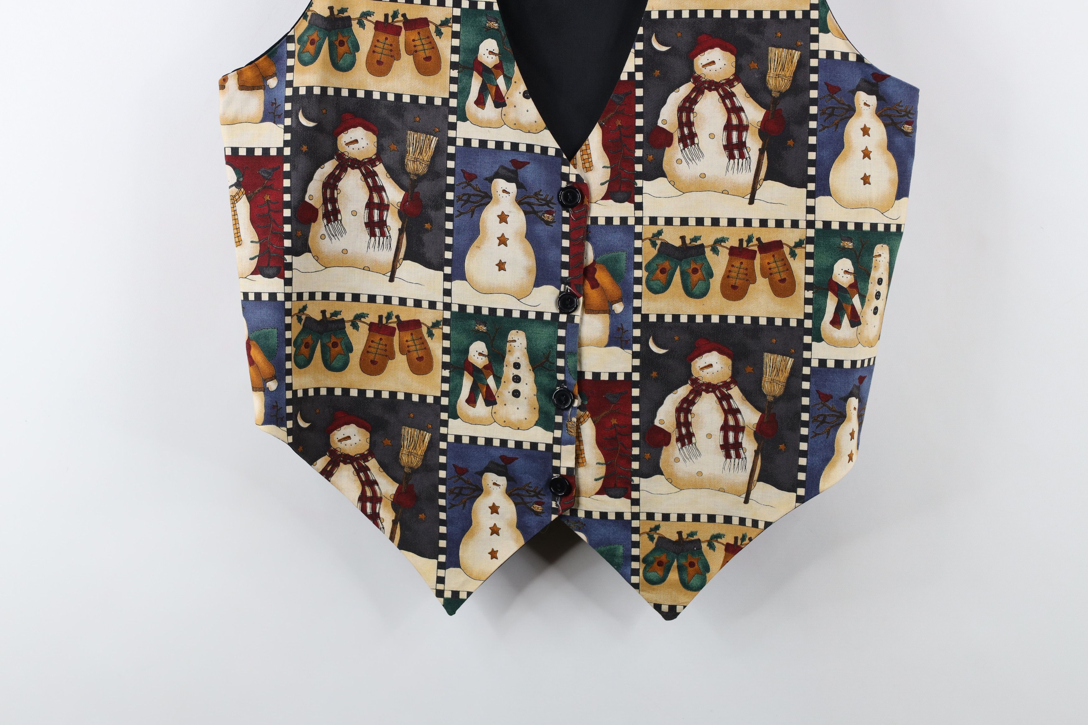 Vintage Vintage 90s Streetwear Christmas Snowman Tie Back Jacket Size S / US 4 / IT 40 - 3 Thumbnail