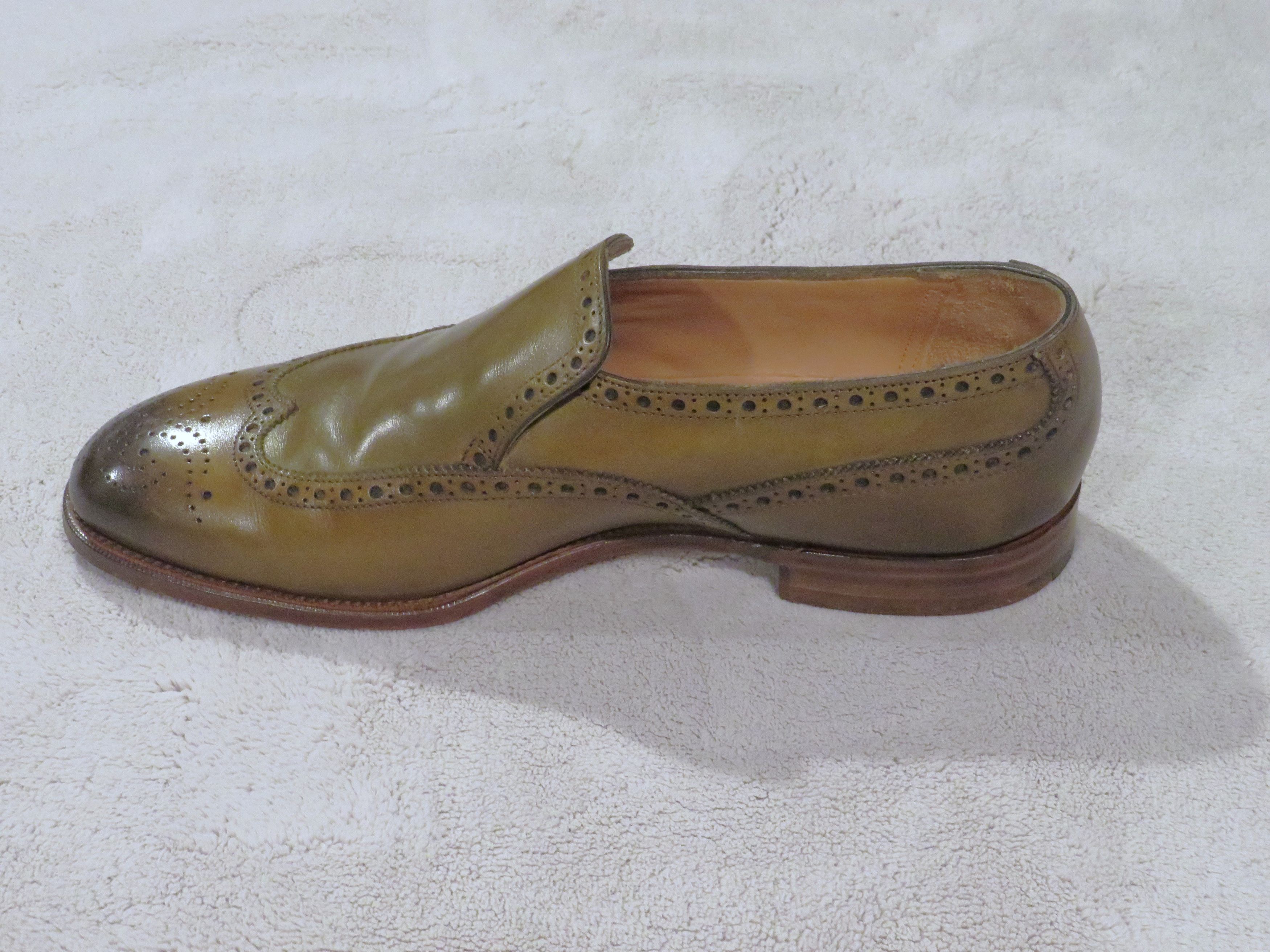 Edward Green Wigmore Chameleon Burnished Antiqued Brogue Loafers 8D Size US 8 / EU 41 - 3 Thumbnail