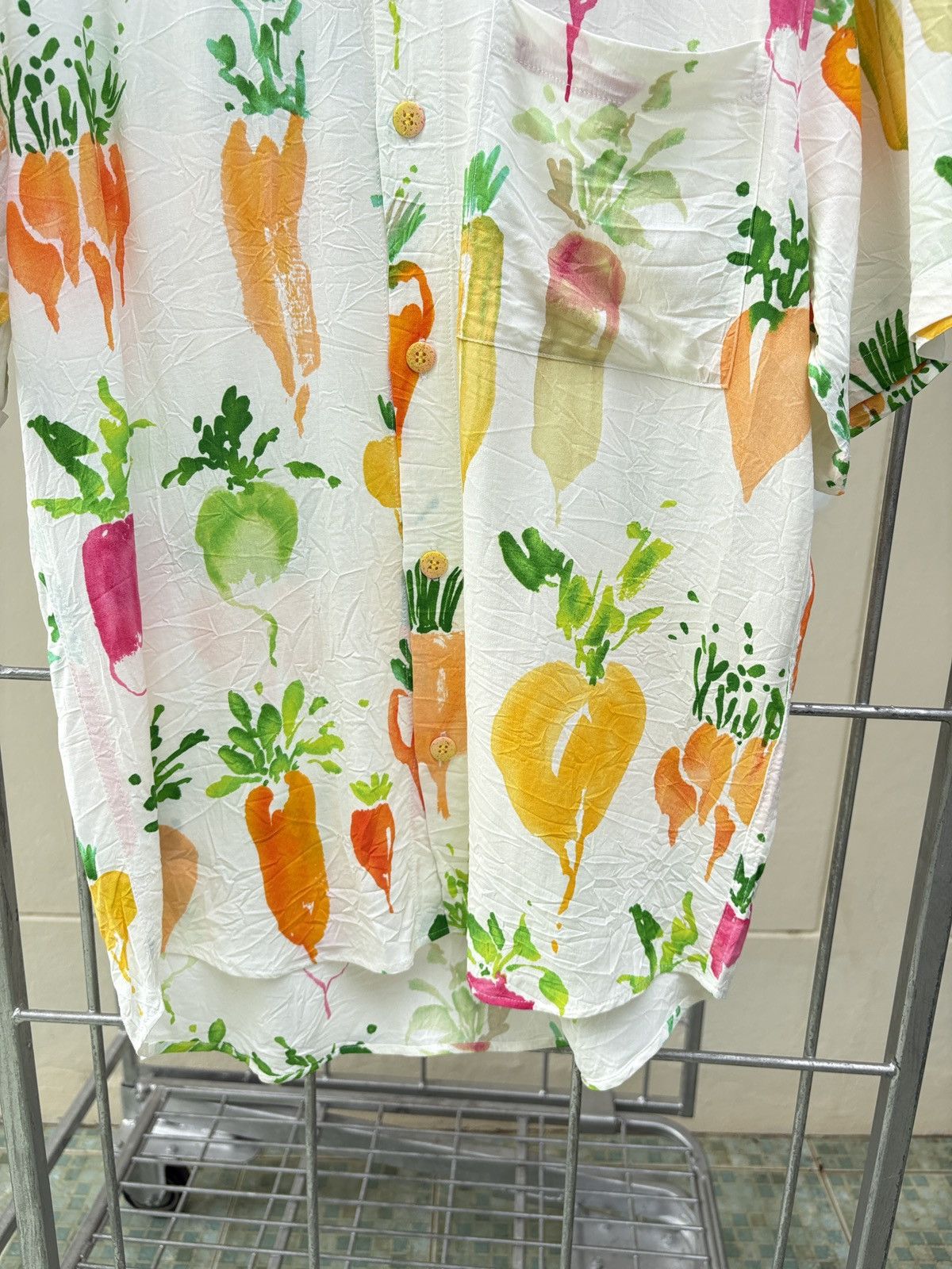 Jams World Foodart by Jams World vegetables print rayon shirt Size US XS / EU 42 / 0 - 7 Thumbnail