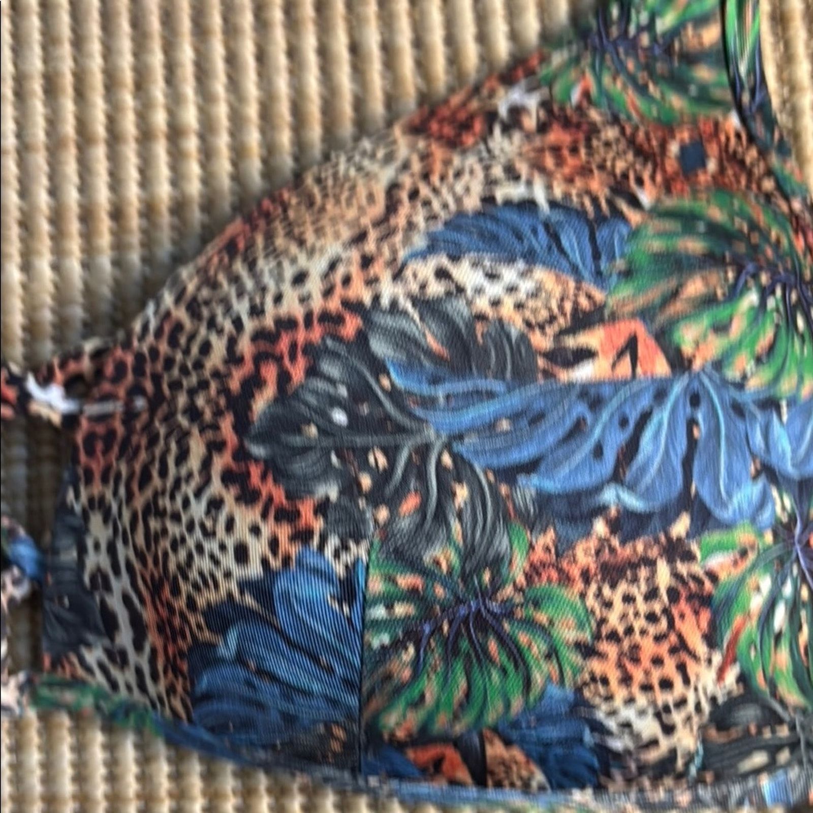 Other NWT Antica Sartoria Blue Green Triangle Bikini tropical L Size ONE SIZE - 3 Thumbnail