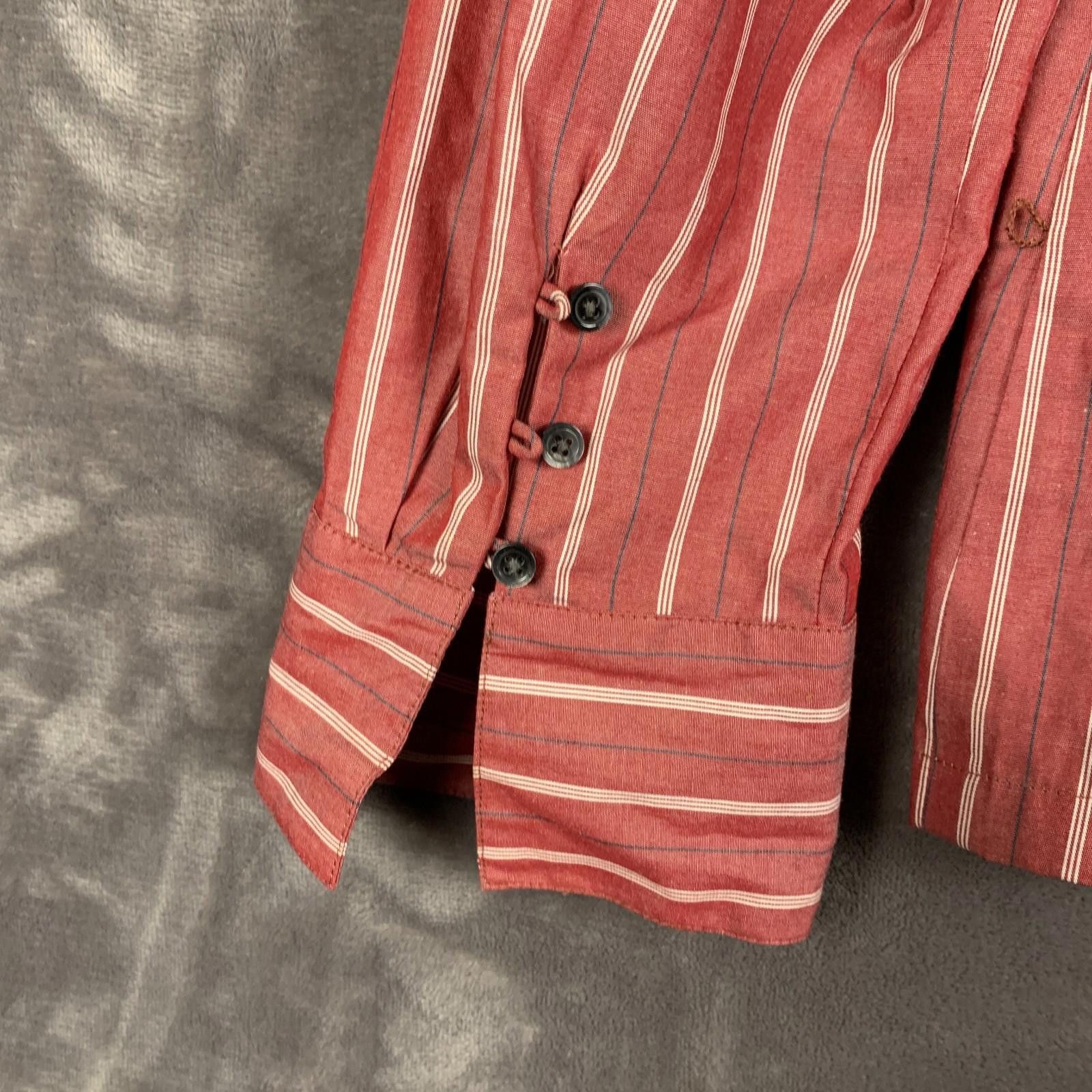 Designer Ann Taylor Loft Blouse Vertical Stripe with Tie Sz. 2 (377) Size XS / US 0-2 / IT 36-38 - 6 Thumbnail