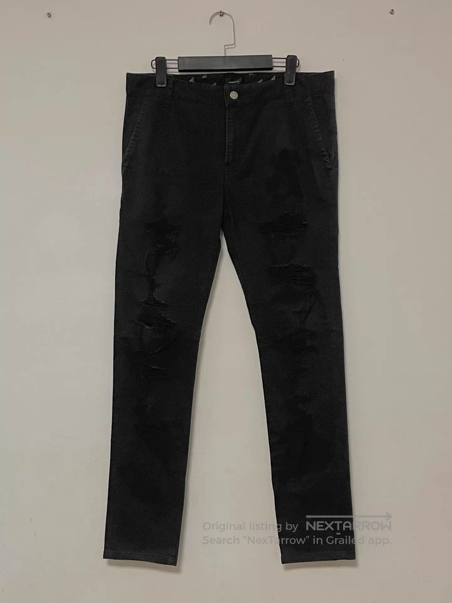 Undercover Black Distressed Casual Pants Size 38. Size US 38 / EU 54 - 2 Thumbnail