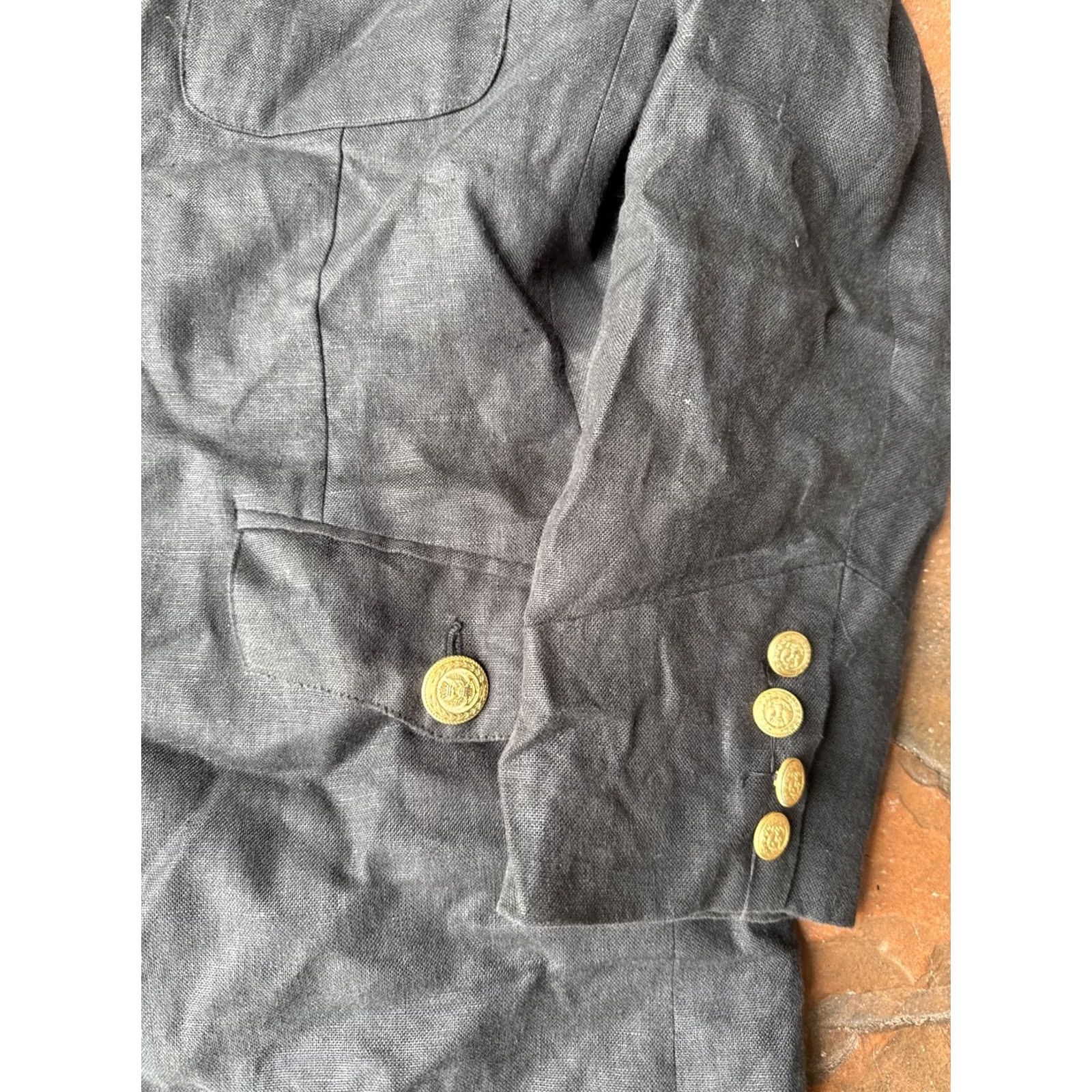 Neiman Marcus Neimen Marcus Blazer Military Jacket 14 Black Wool Button Vintage Women’s 90s Casual Winter Fall" Size XL / US 12-14 / IT 48-50 - 6 Thumbnail