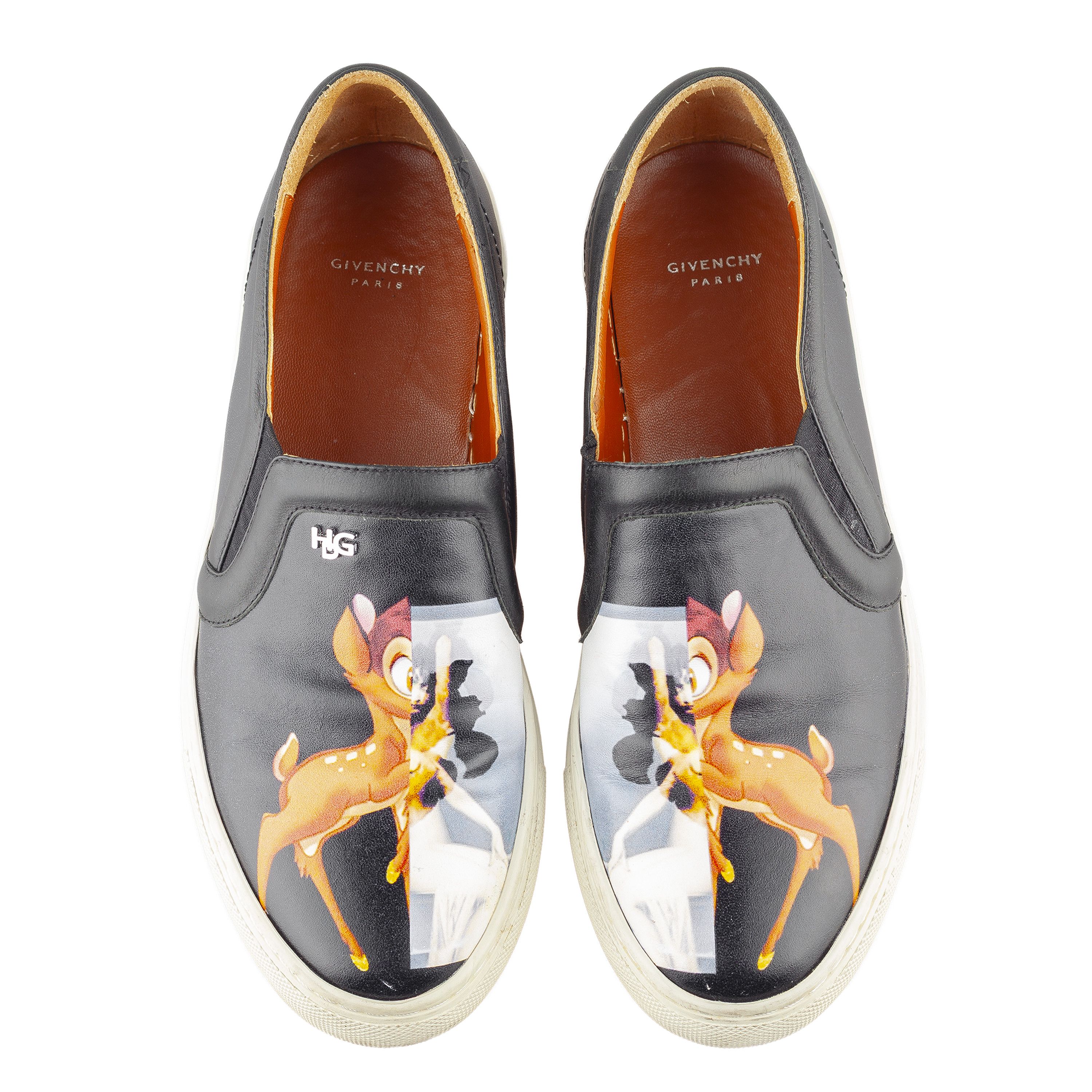 Givenchy Givenchy by Tisci x Disney Bambi Black Leather Slip On Shoes Size US 6 / EU 39 - 1 Thumbnail