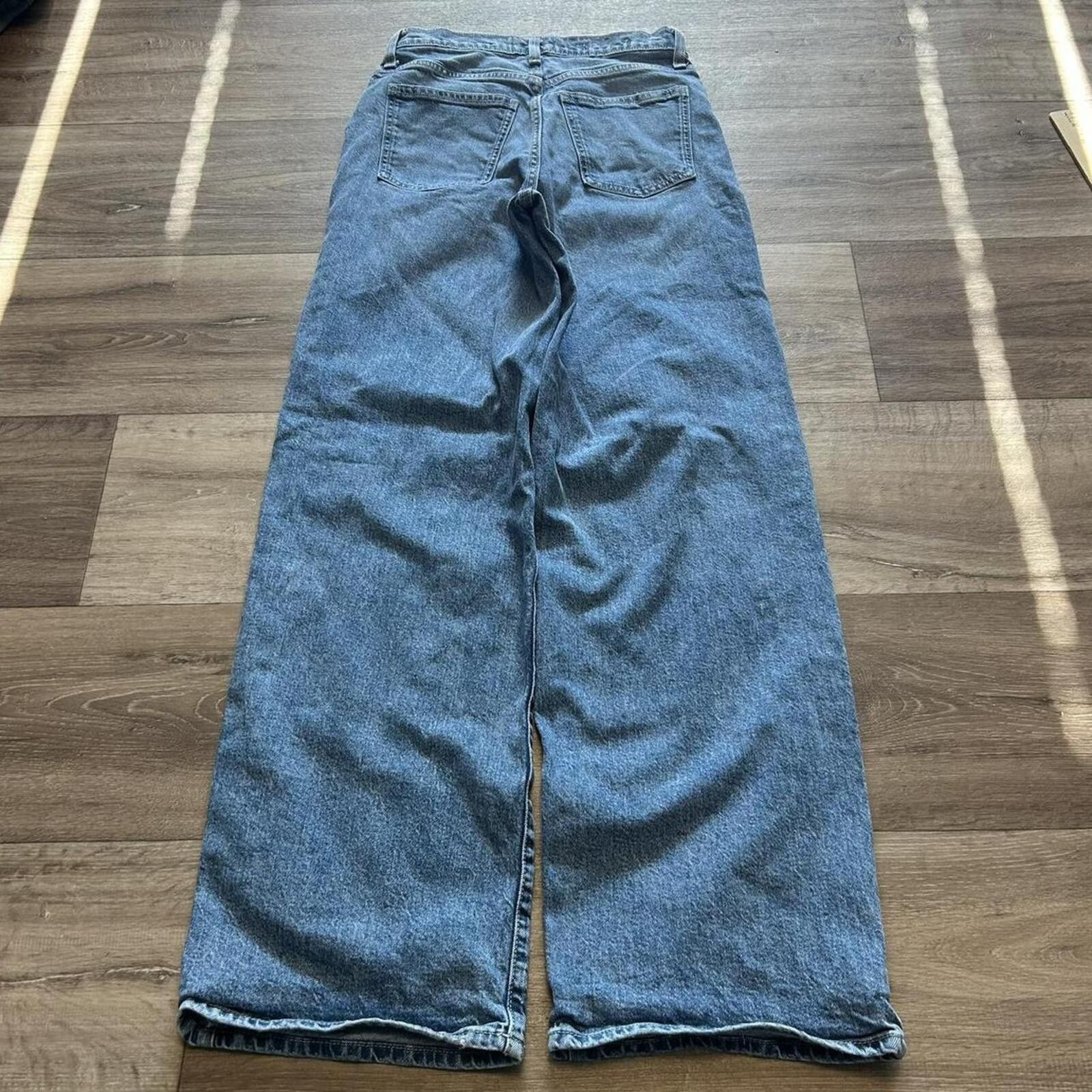 Other Vintage y2k Baggy blue wide leg denim jeans Size 2 Size 26" / US 2 / IT 38 - 1 Thumbnail
