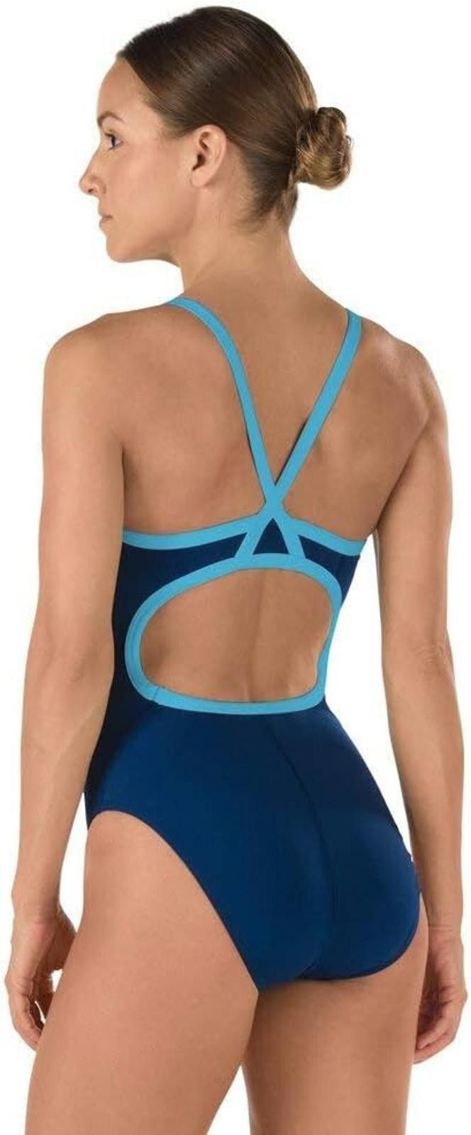 Speedo Speedo Swimsuit One Piece Endurance Flyback Solid Adult Blue Size ONE SIZE - 2 Thumbnail