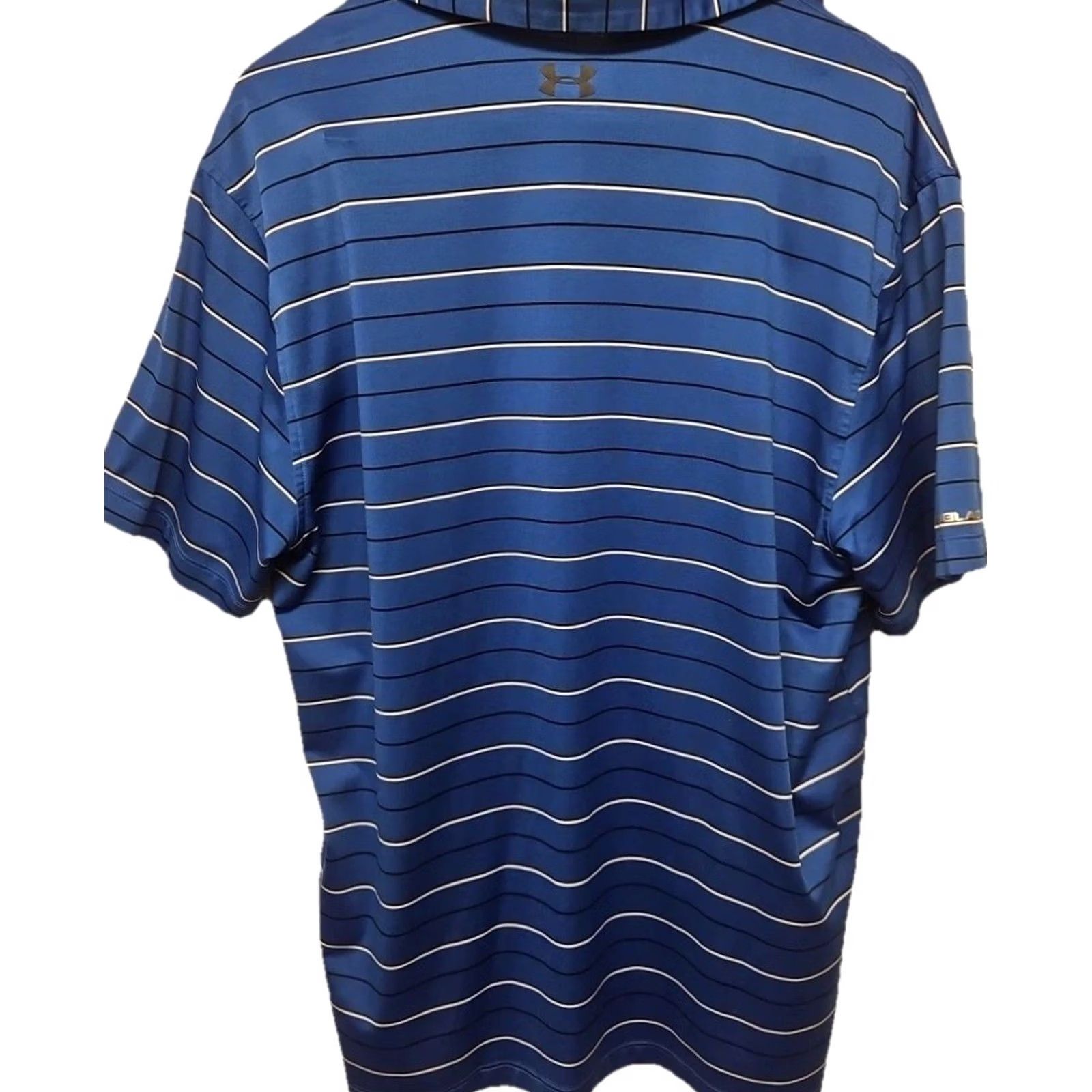 Under Armour Under Armour HeatGear Polo Shirt Men XL Blue Striped Athletic Golf Short Sleeve Collared Pullover Size US XL / EU 56 / 4 - 5 Thumbnail
